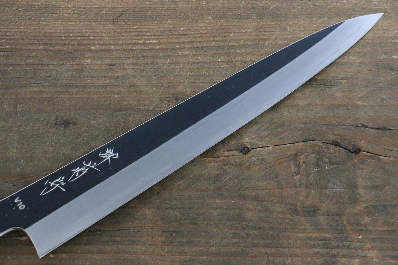 Kikumori VG10 Mirrored Finish Sujihiki Japanese Chef Knife 240mm with Ebony Handle - Japanny - Best Japanese Knife