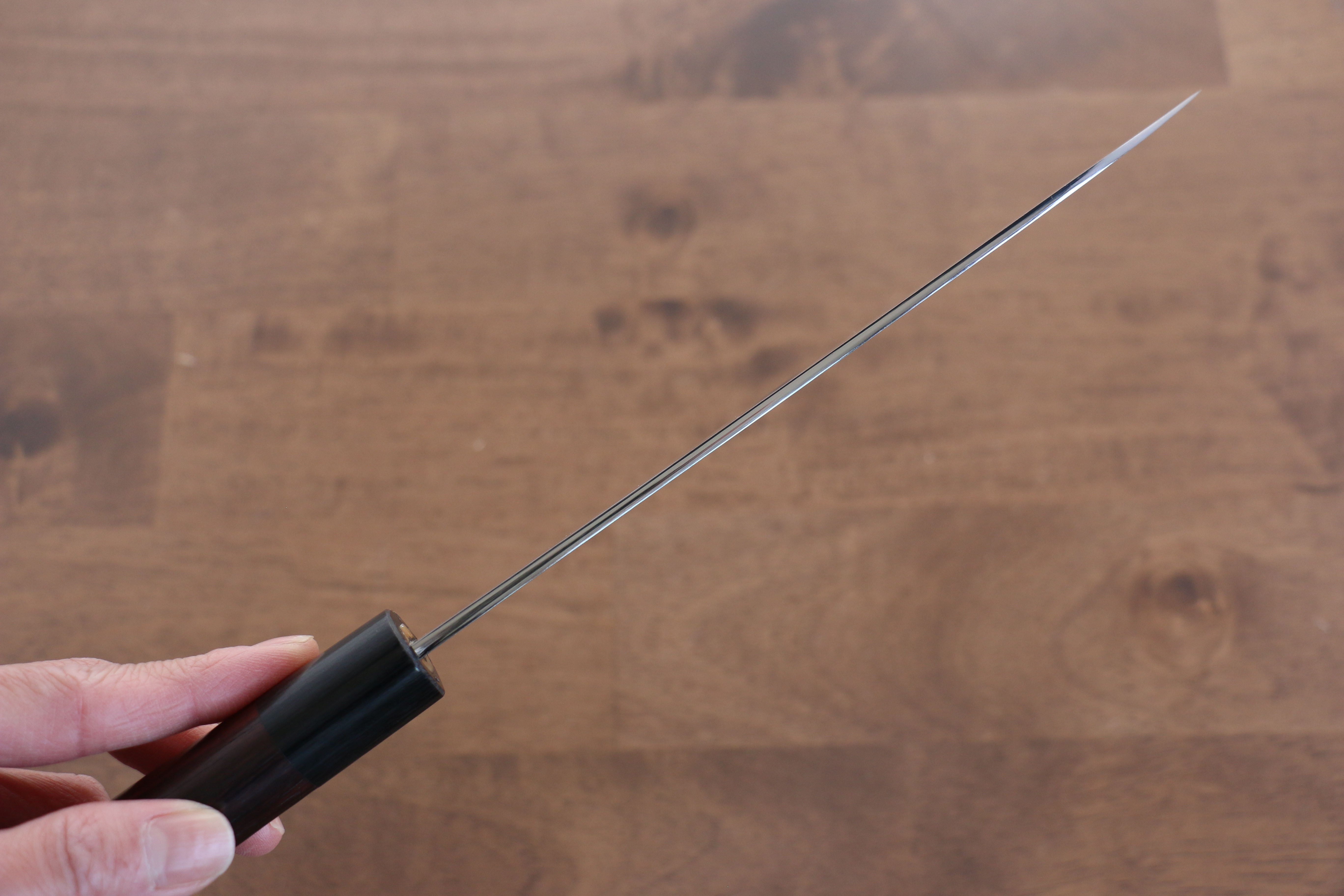 Jikko White Steel No.2 Santoku 180mm Shitan Handle - Japanny - Best Japanese Knife