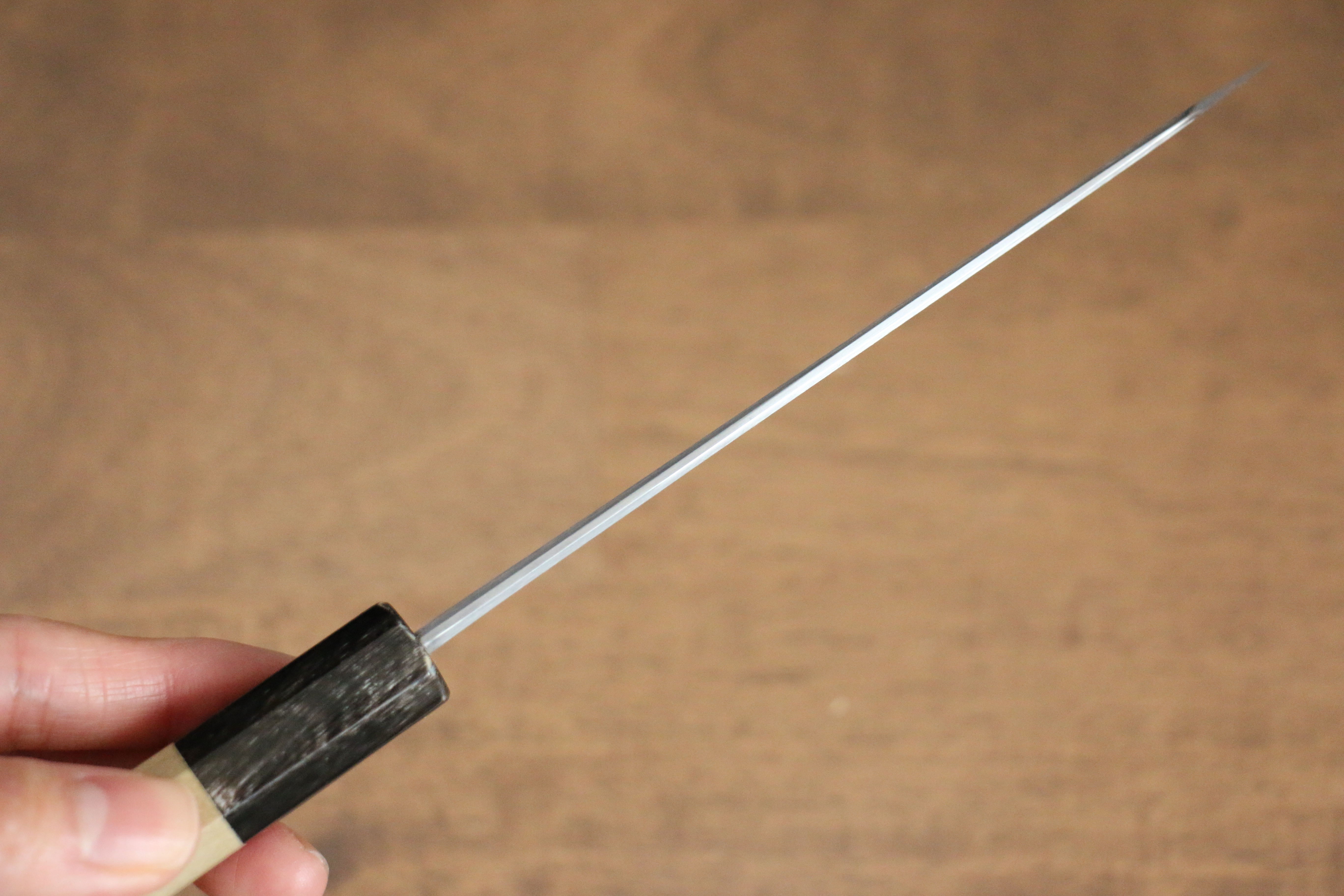 Kikuzuki White Steel No.2 Kasumitogi Kiritsuke Petty-Utility 135mm Magnolia Handle - Japanny - Best Japanese Knife