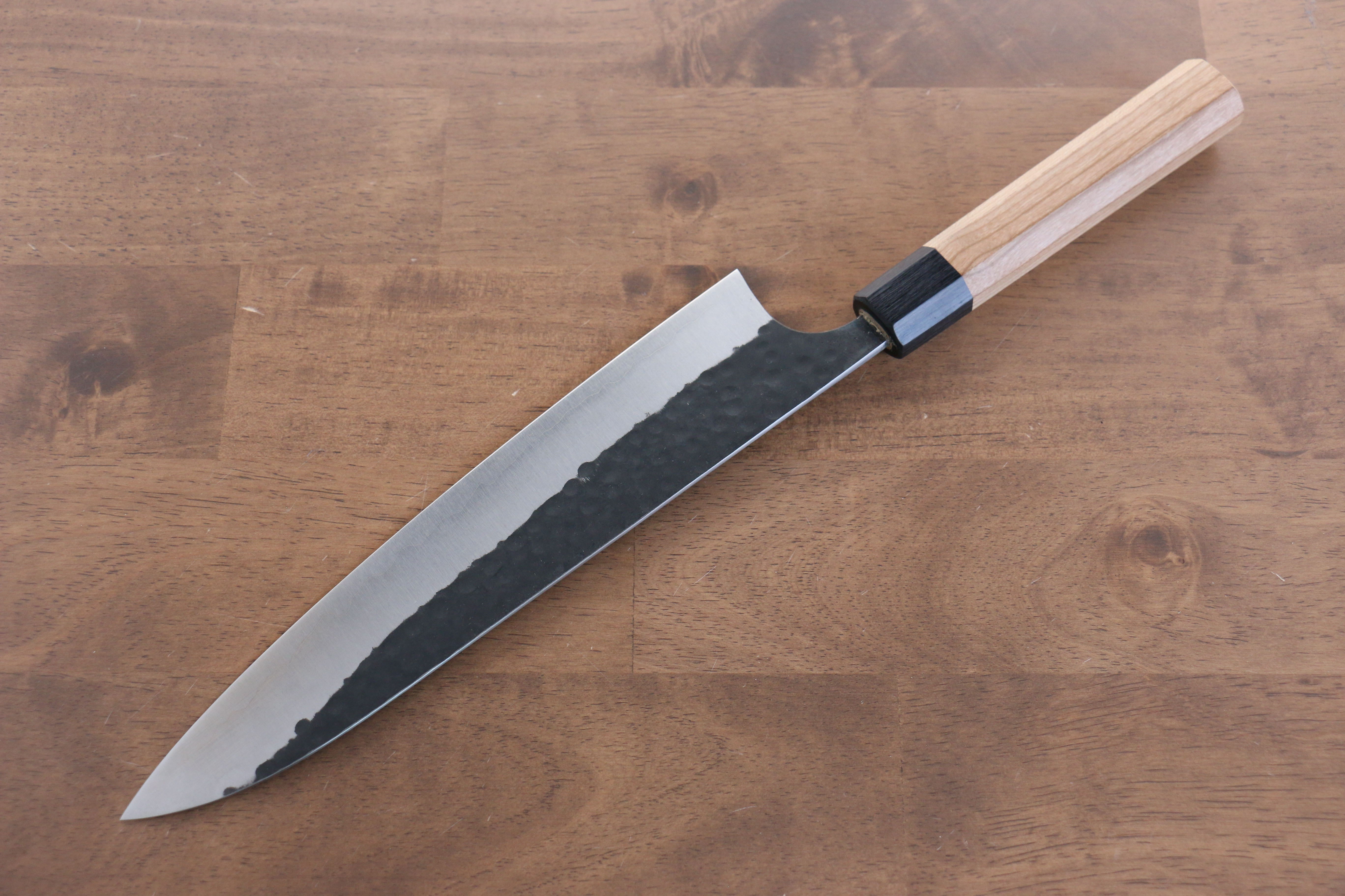 Masakage Koishi Blue Super Black Finished Gyuto 240mm American Cherry Handle - Japanny - Best Japanese Knife