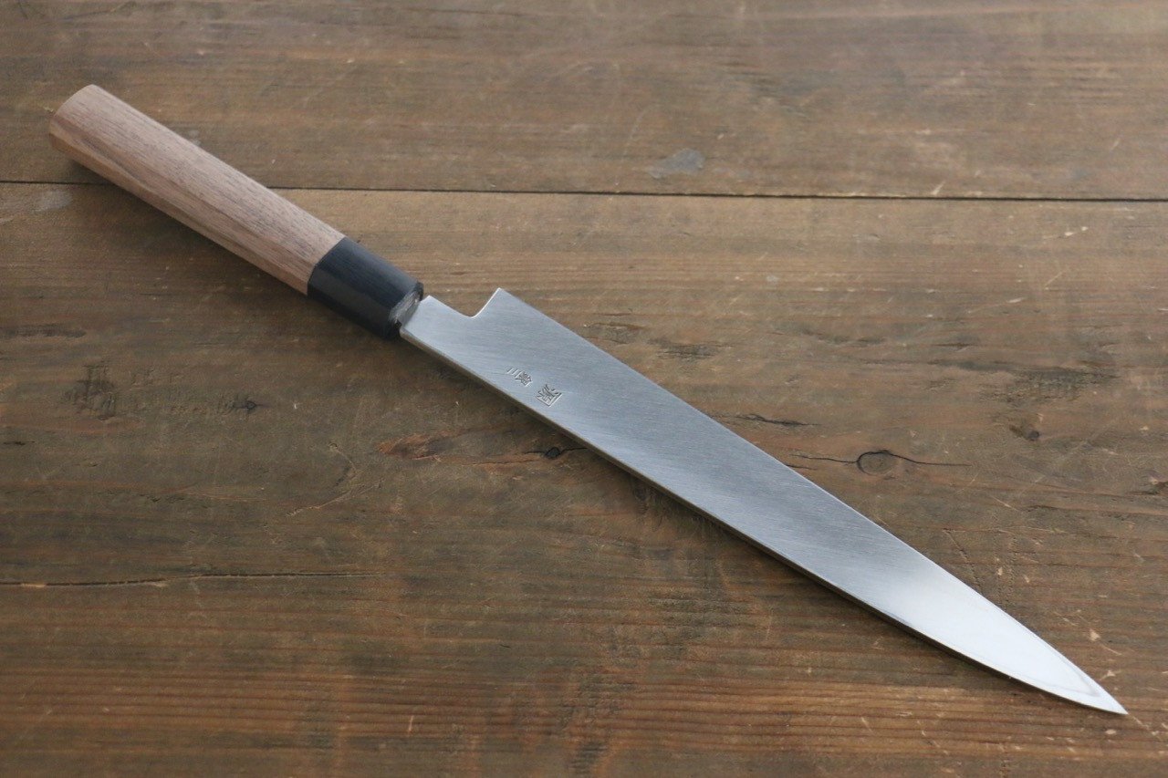 Shigeki Tanaka Silver Steel No.3 Yanagiba 240mm Walnut Handle - Japanny - Best Japanese Knife