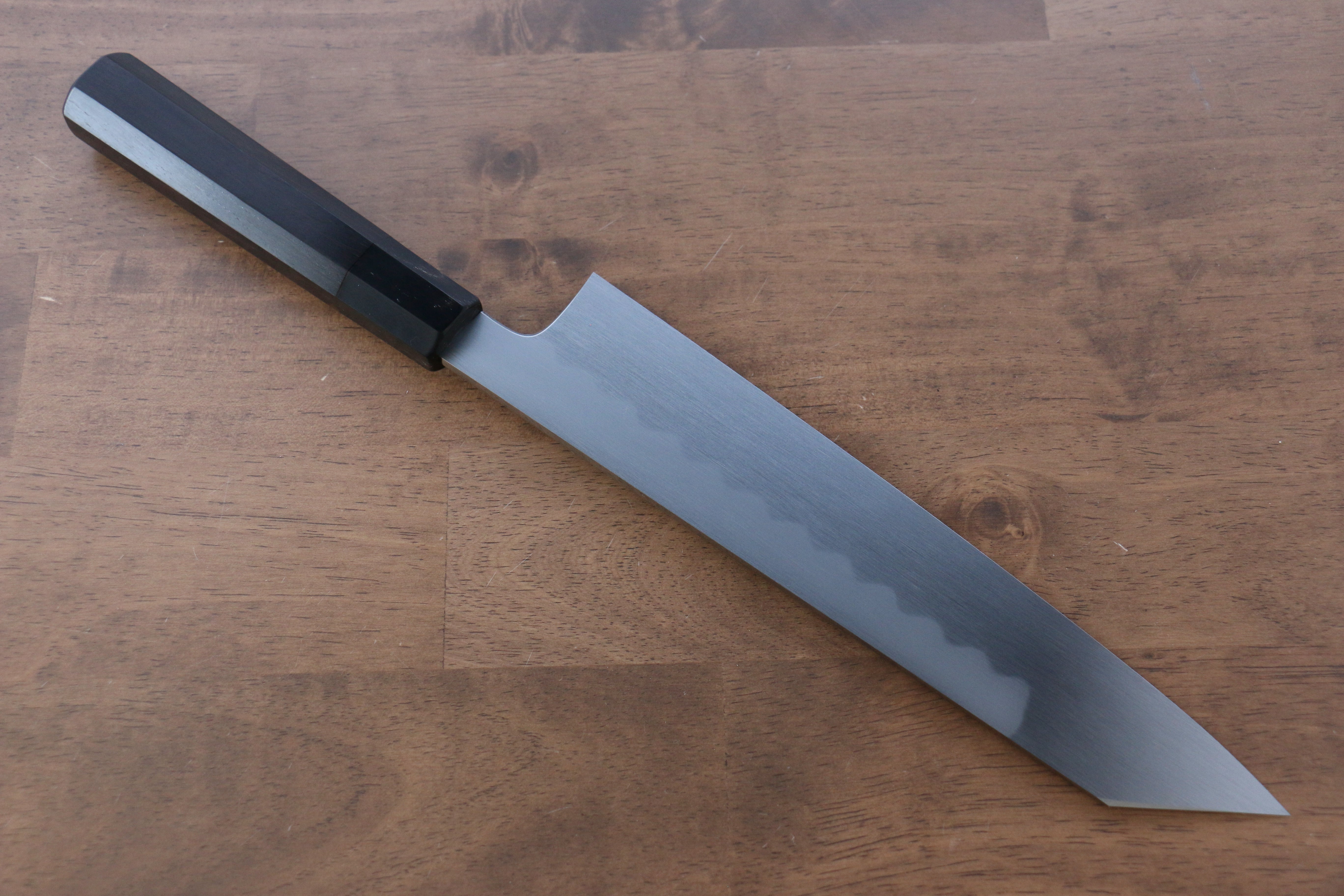 Jikko Honyaki White Steel No.3 Kasumitogi Kiritsuke Gyuto 240mm Ebony Wood Handle - Japanny - Best Japanese Knife