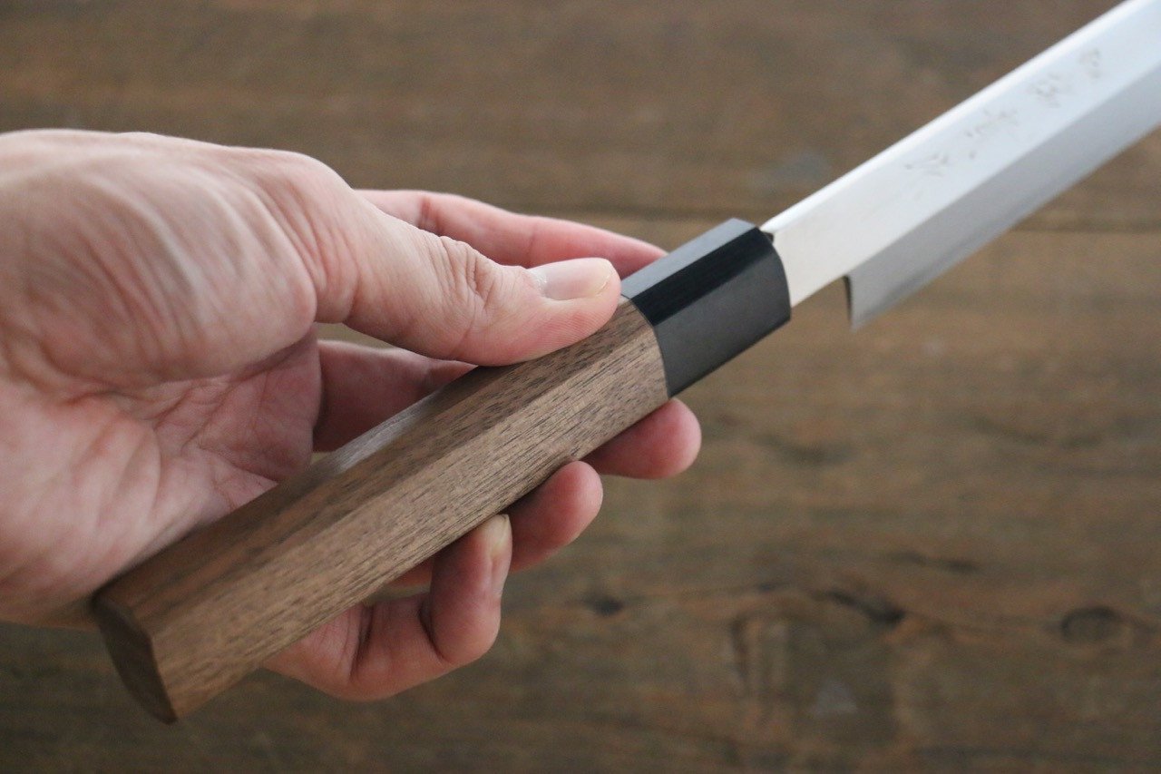 Shigeki Tanaka Silver Steel No.3 Yanagiba 240mm Walnut Handle - Japanny - Best Japanese Knife