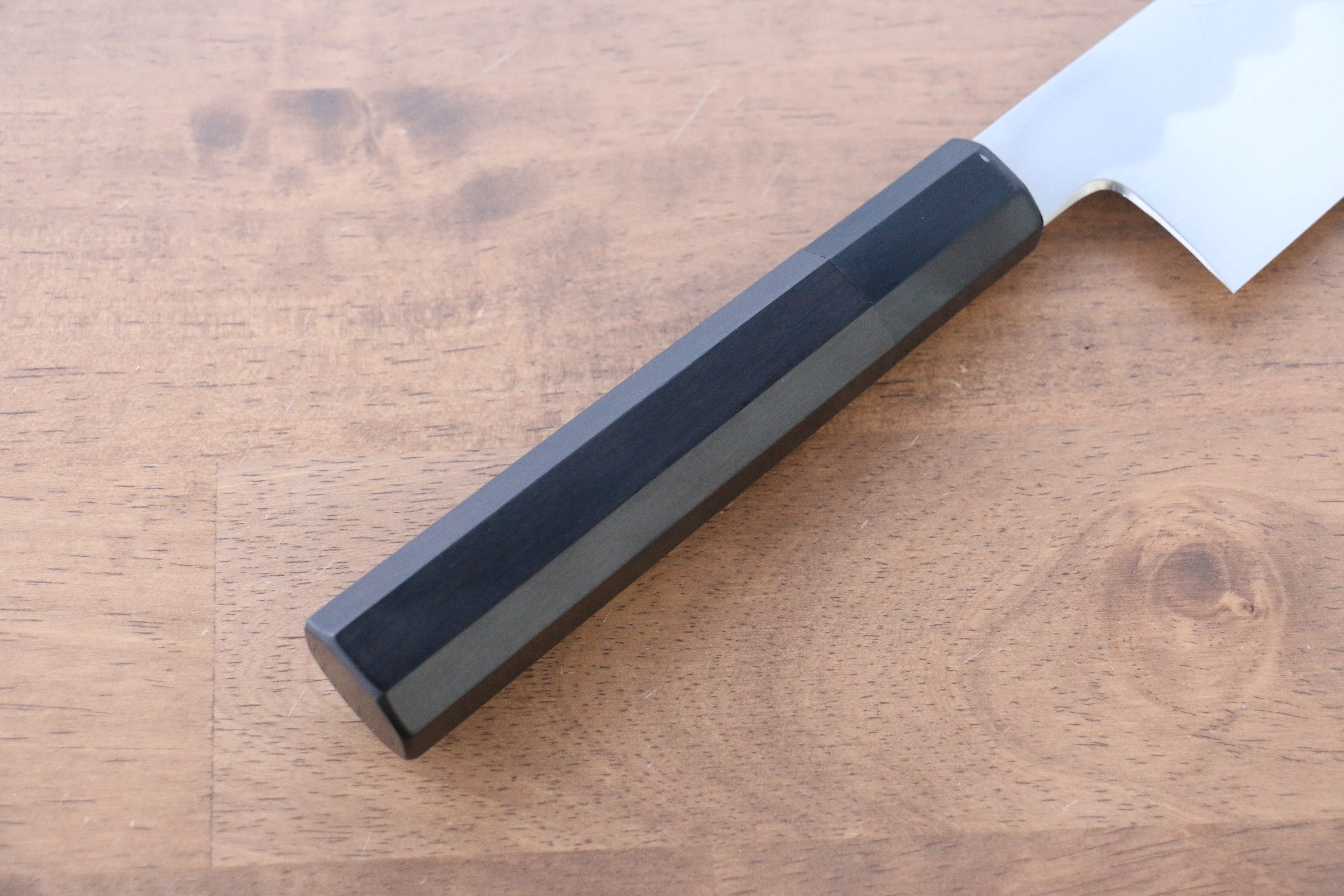 Jikko Honyaki White Steel No.3 Kasumitogi Kiritsuke Gyuto 210mm Ebony Wood Handle - Japanny - Best Japanese Knife