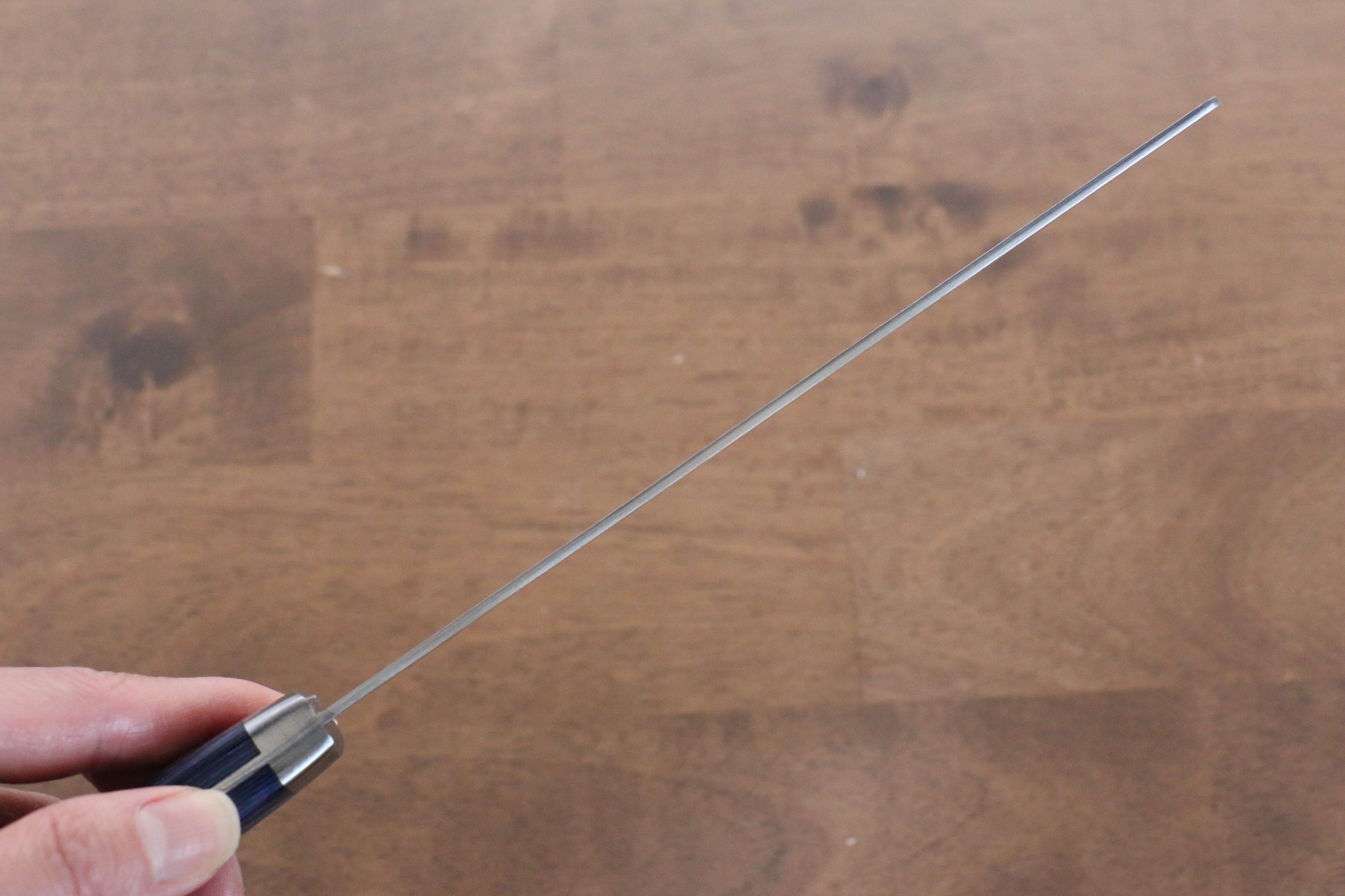 Kunihira VG1 Migaki Finished Usuba 165mm Blue Pakka wood Handle - Japanny - Best Japanese Knife