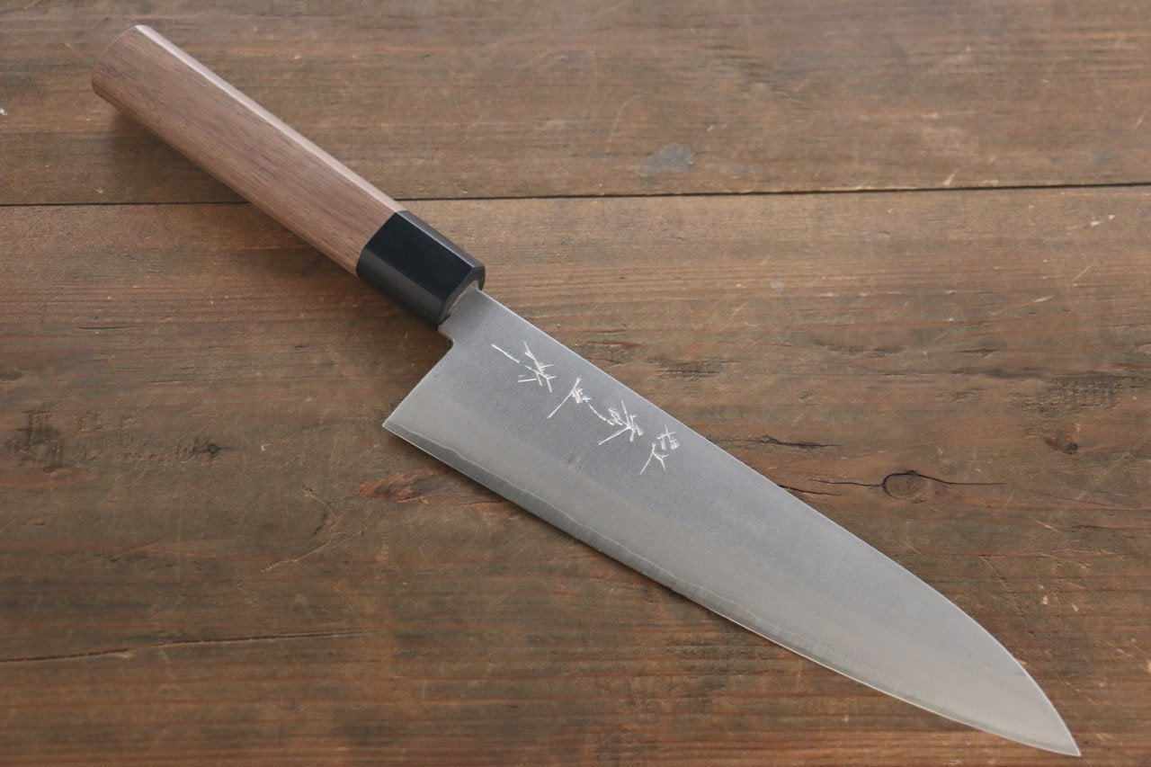 Shigeki Tanaka Silver Steel No.3 Nashiji Gyuto 210mm Walnut Handle - Japanny - Best Japanese Knife