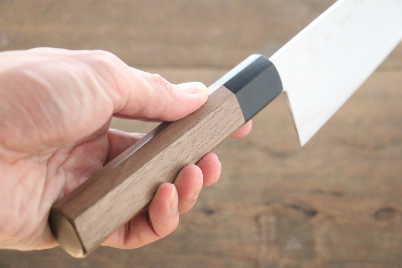 Shigeki Tanaka Silver Steel No.3 Nashiji Gyuto 210mm Walnut Handle - Japanny - Best Japanese Knife