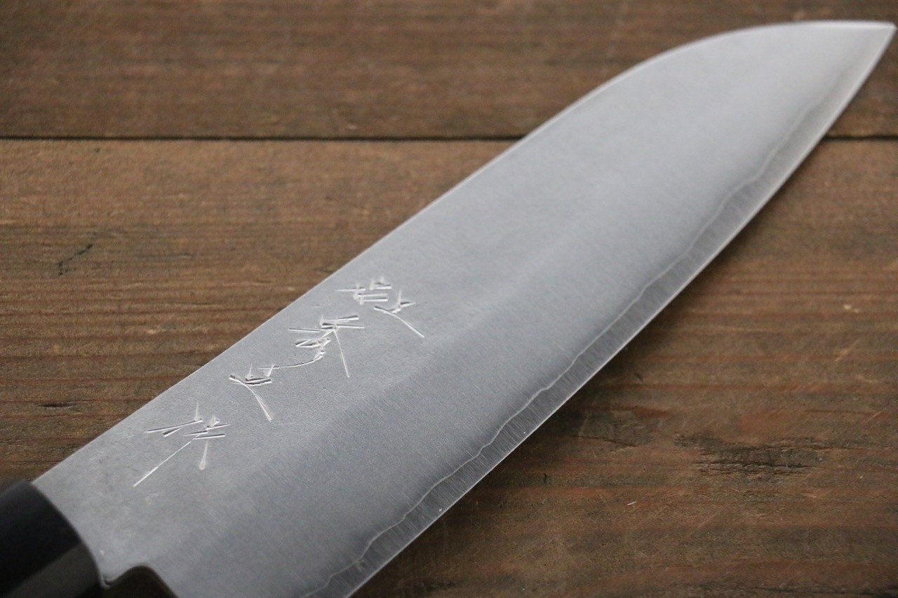 Shigeki Tanaka Silver Steel No.3 Nashiji Santoku 165mm Walnut Handle - Japanny - Best Japanese Knife