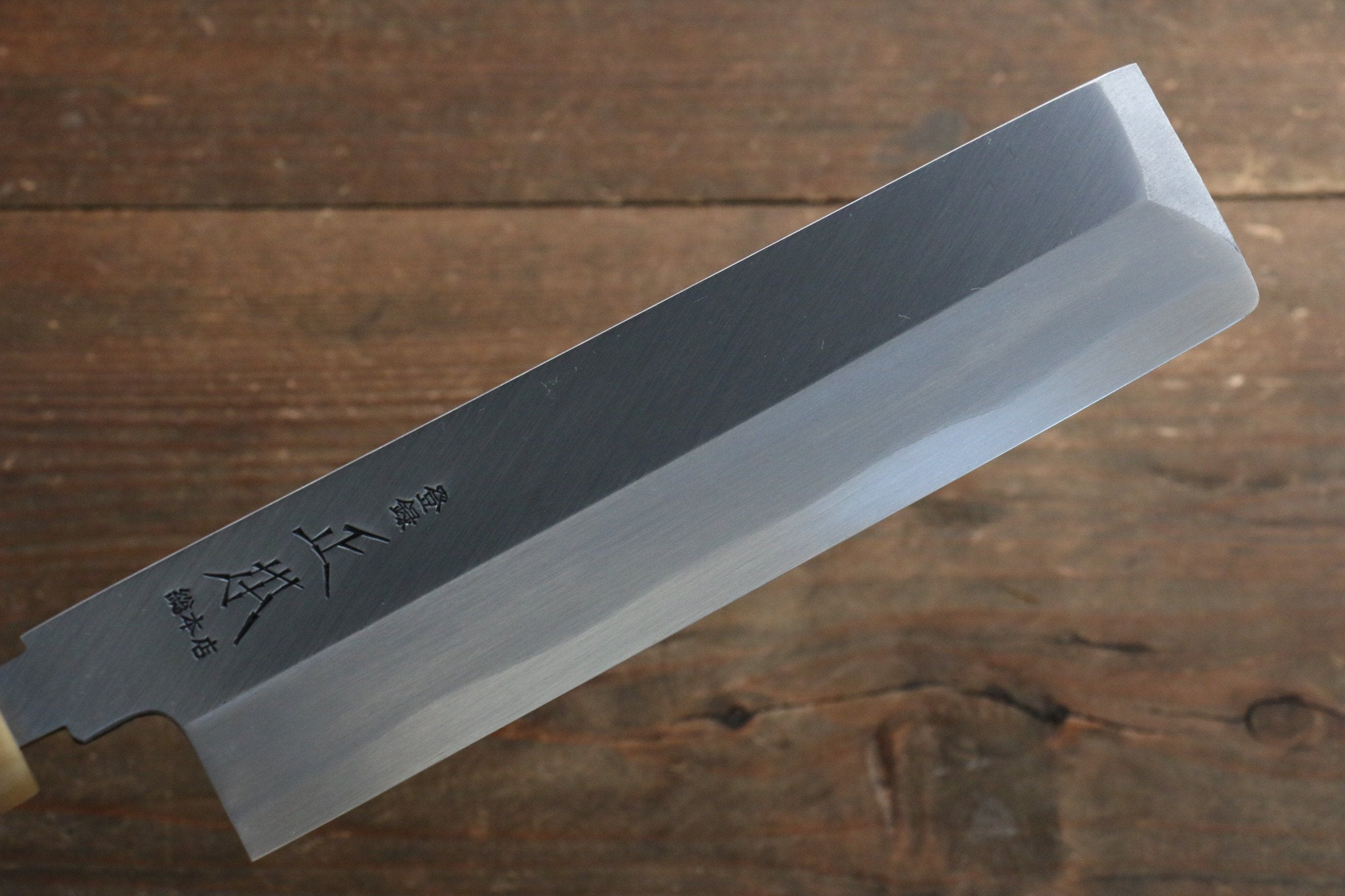 Masamoto Hongasumi White Steel No.2 Kakugata Usuba 180mm Magnolia Handle - Japanny - Best Japanese Knife