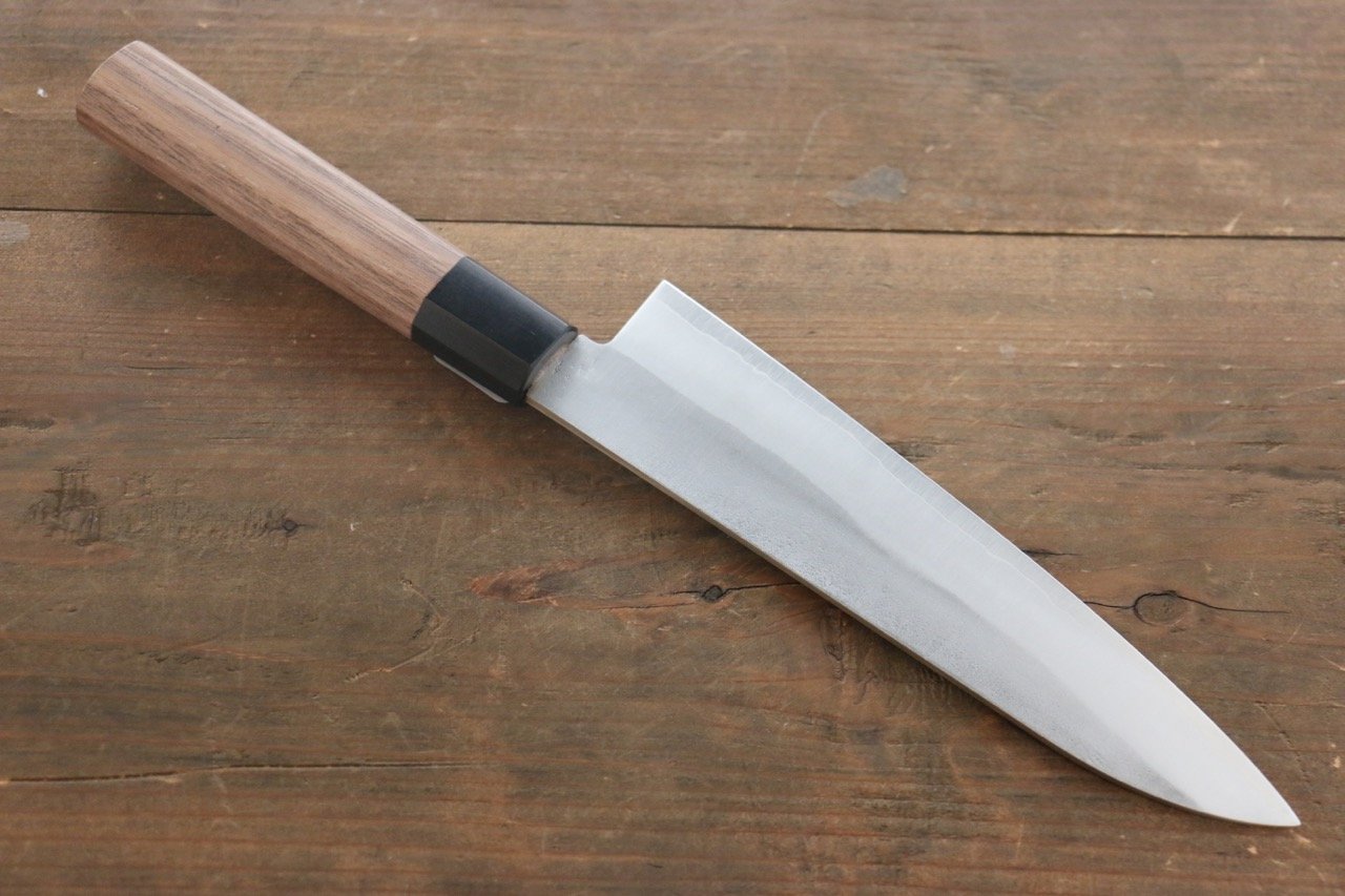 Shigeki Tanaka Silver Steel No.3 Nashiji Gyuto 180mm Walnut Handle - Japanny - Best Japanese Knife