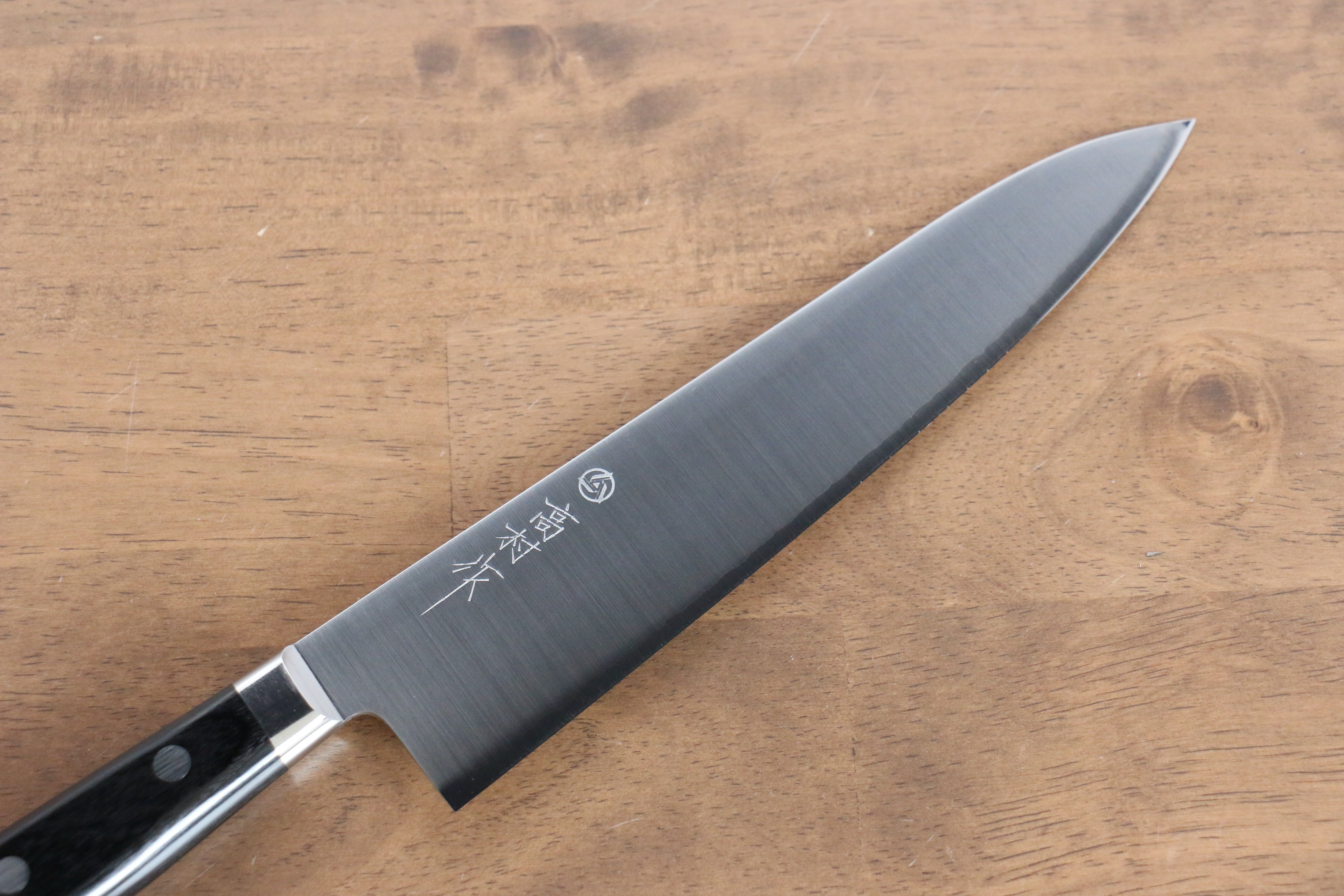 Takamura Knives VG10 Migaki Finished Gyuto 210mm Black Pakka wood Handle - Japanny - Best Japanese Knife