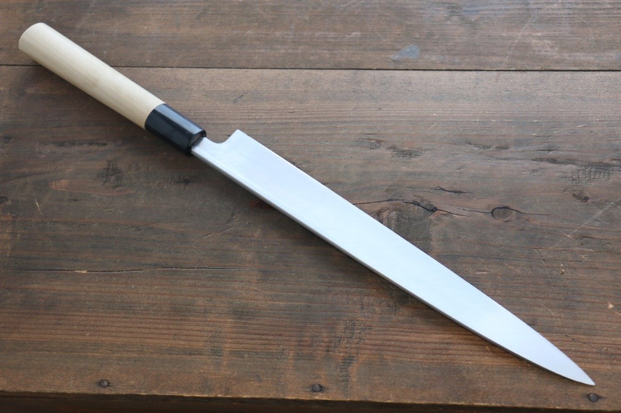 Sukenari White Steel No.2 Hongasumi Yanagiba Magnolia Handle - Japanny - Best Japanese Knife