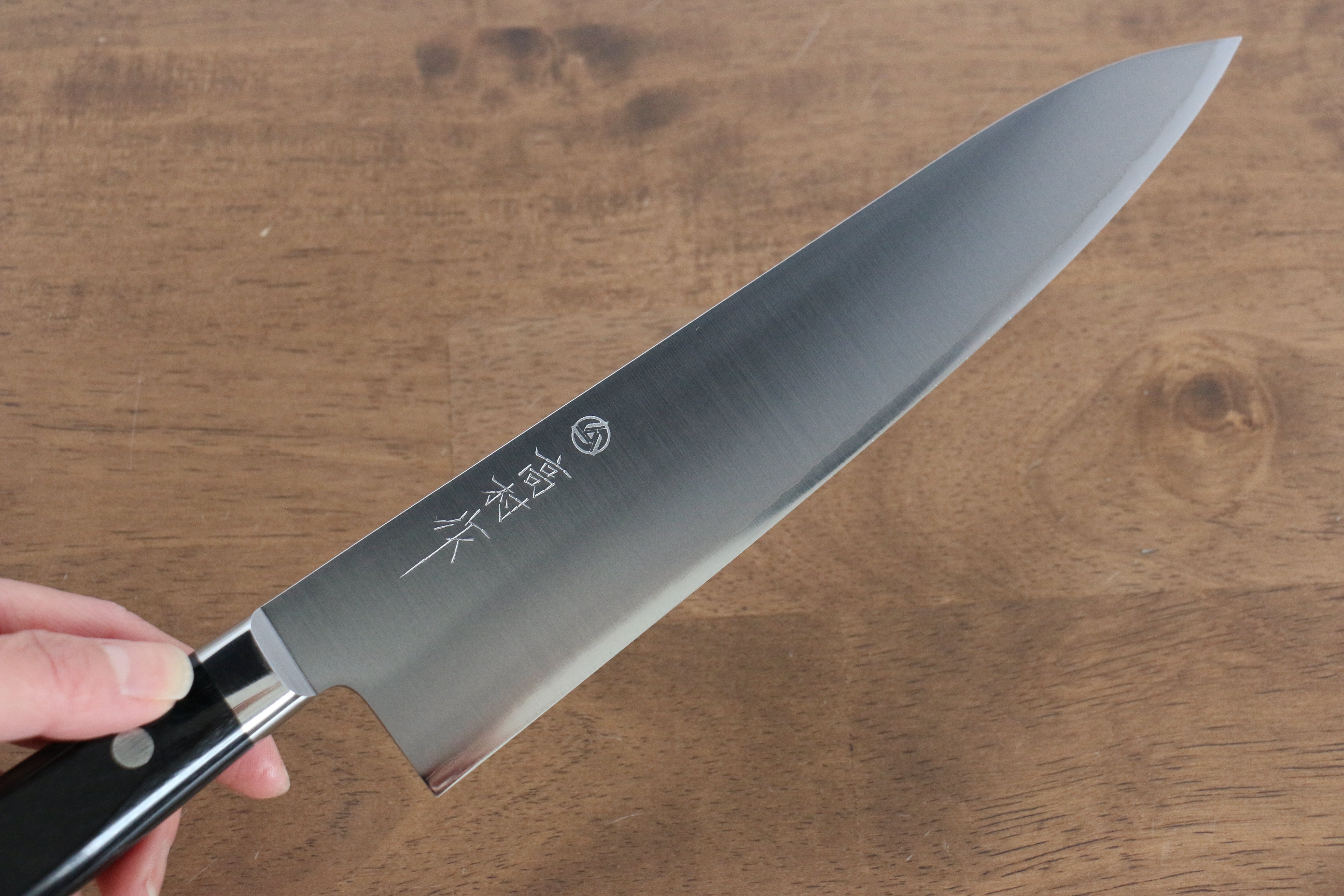 Takamura Knives VG10 Migaki Finished Gyuto 210mm Black Pakka wood Handle - Japanny - Best Japanese Knife