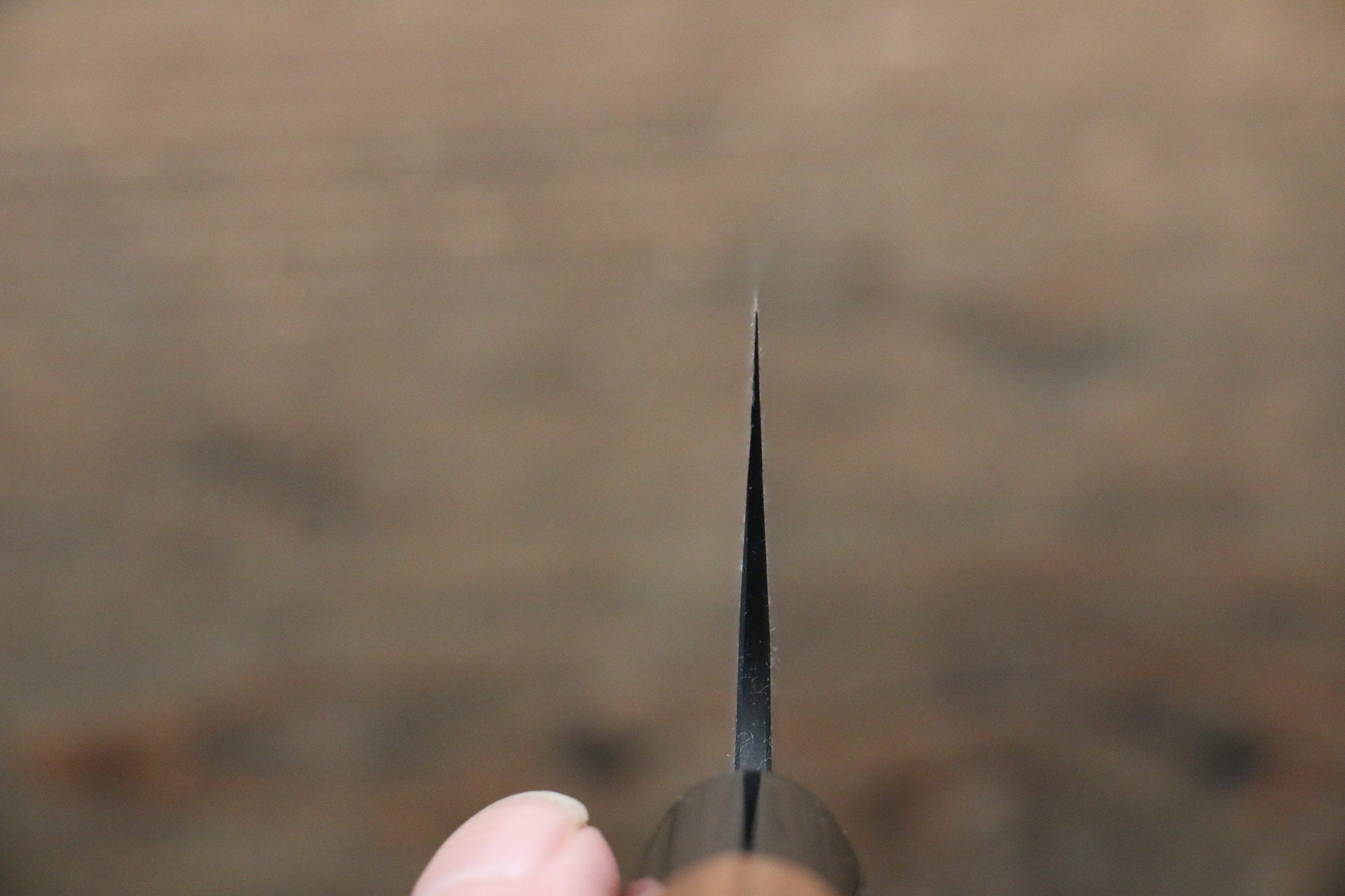 Shungo Ogata White Steel No.2 Black Finished Santoku 165mm Walnut Handle - Japanny - Best Japanese Knife