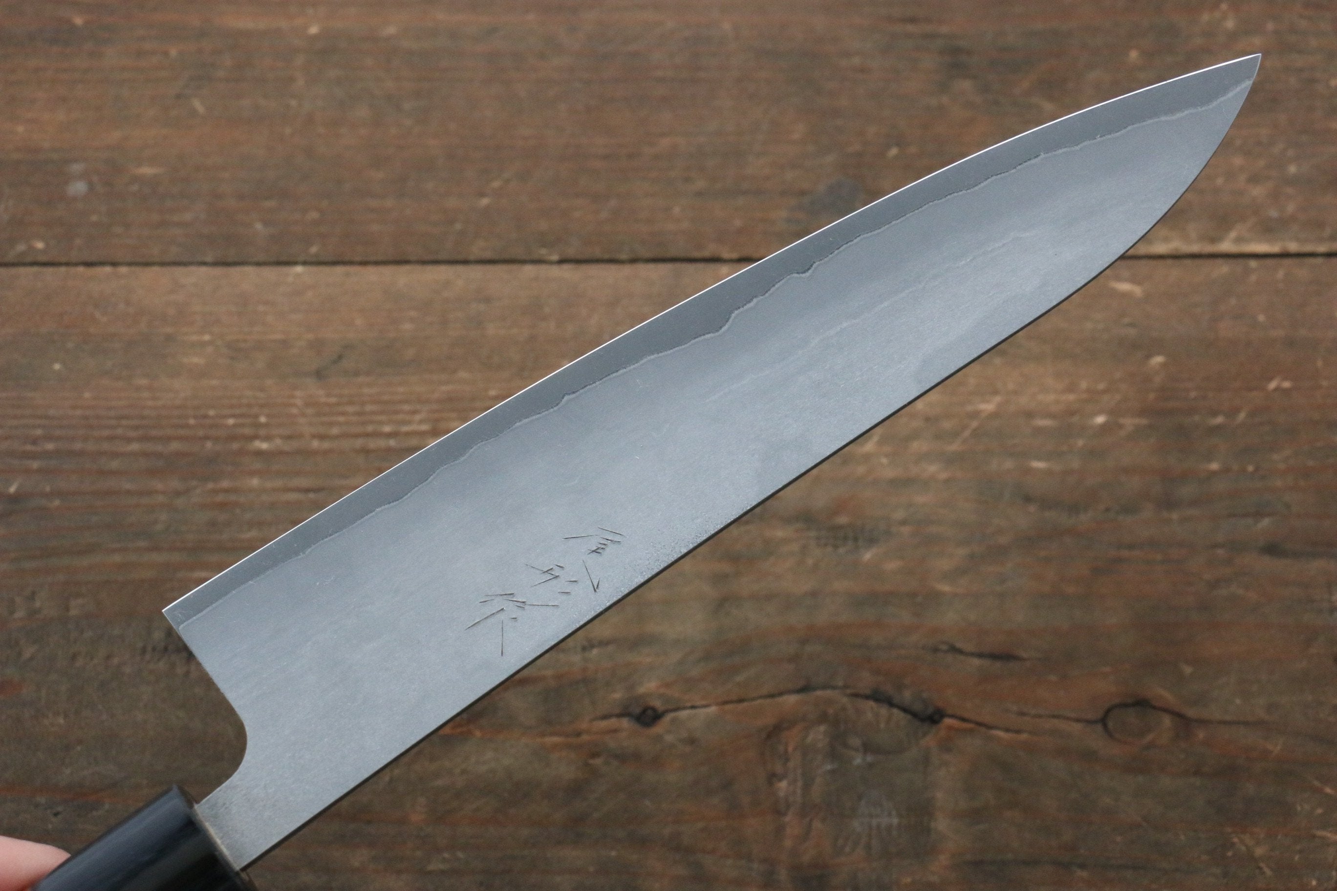 Shungo Ogata Silver Steel No.3 Damascus Black Finished Gyuto 210mm Jarrah Handle - Japanny - Best Japanese Knife