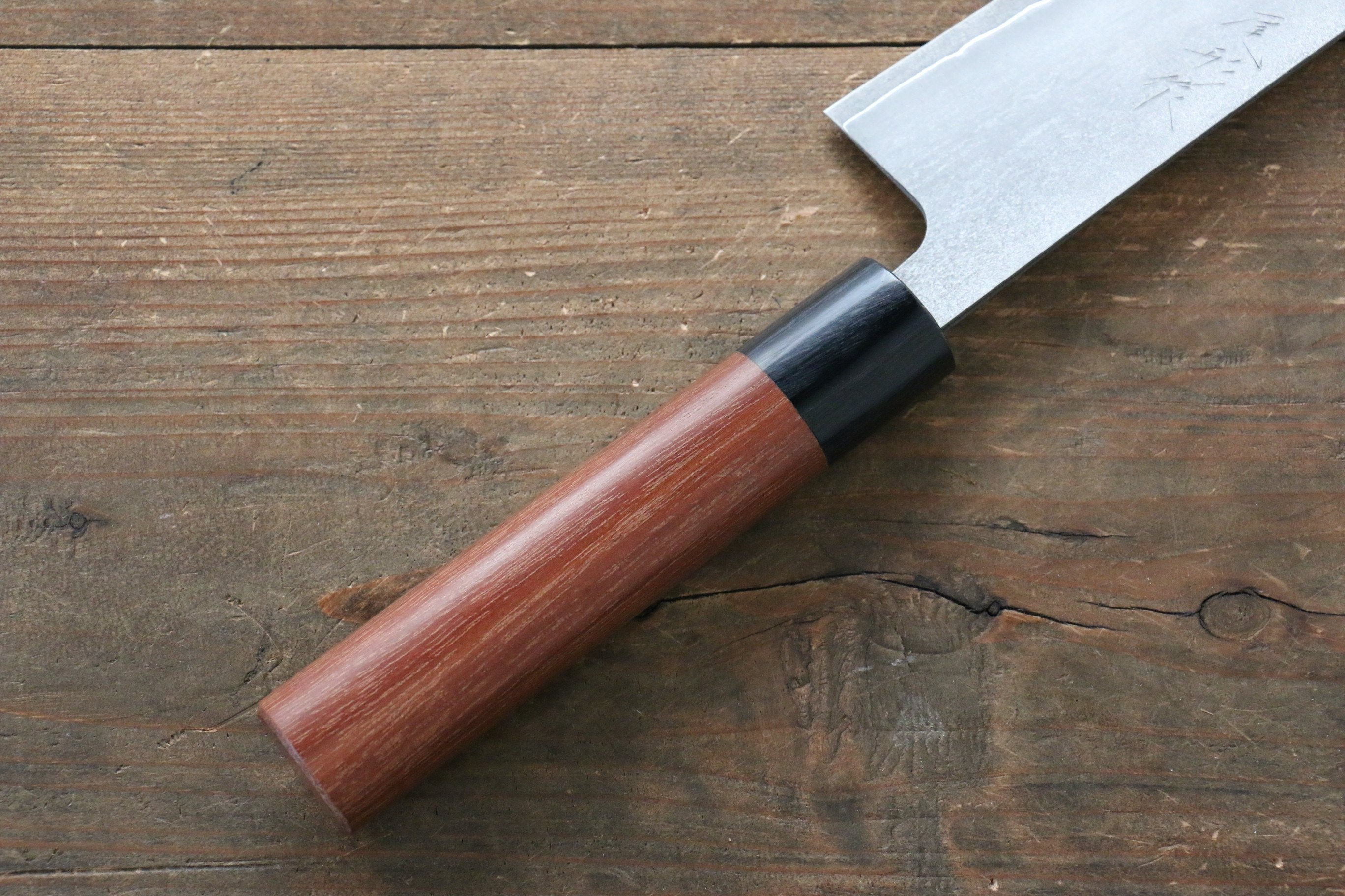 Shungo Ogata Silver Steel No.3 Damascus Black Finished Gyuto 210mm Jarrah Handle - Japanny - Best Japanese Knife