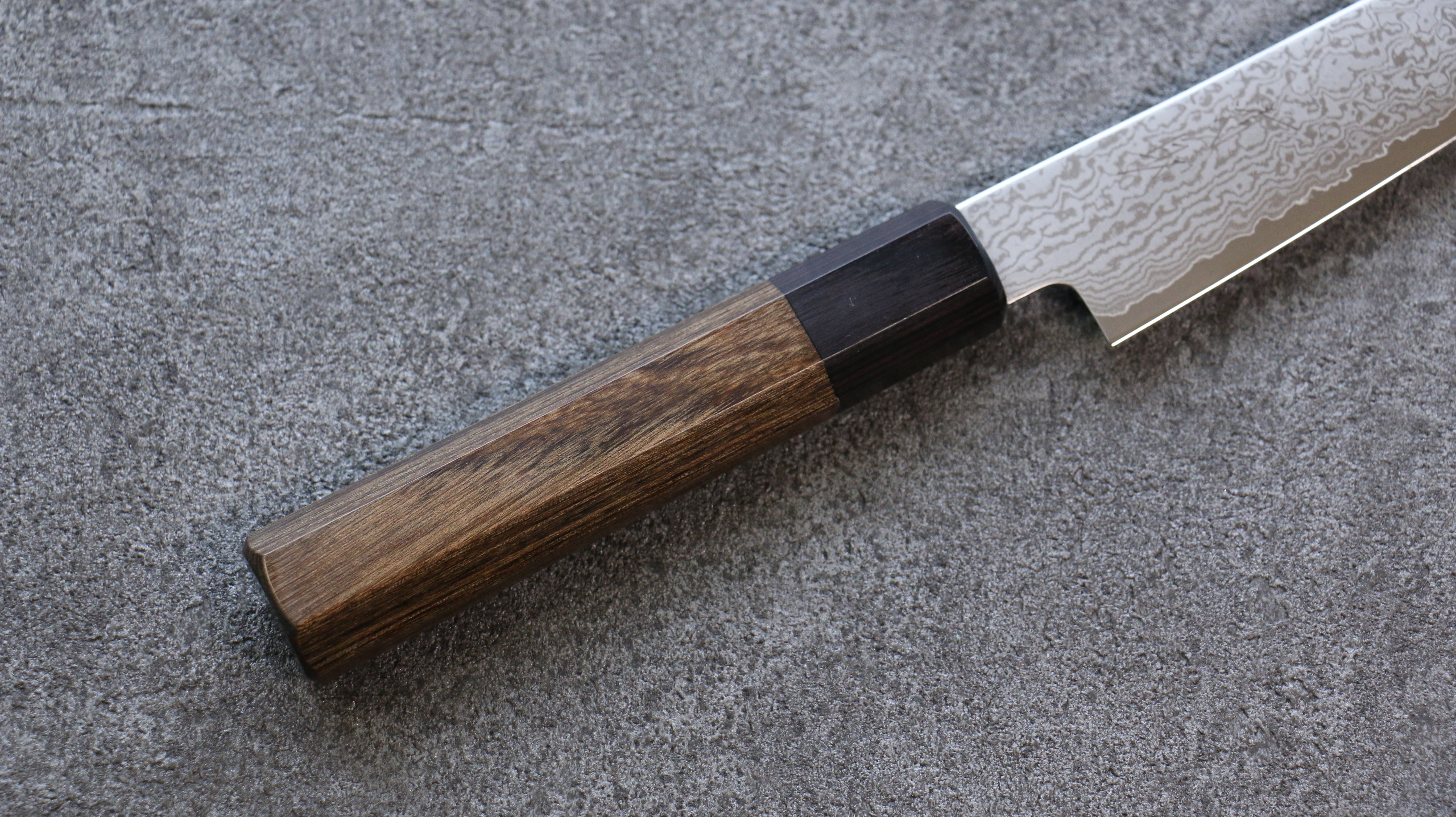 Seisuke VG10 Damascus Petty-Utility 150mm Gray Pakka wood Handle - Japanny - Best Japanese Knife