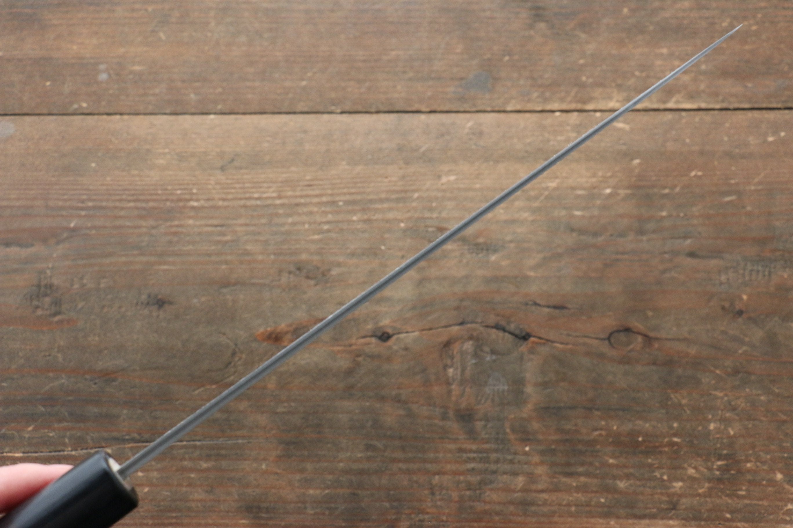 Shungo Ogata Silver Steel No.3 Damascus Black Finished Gyuto 210mm Shitan Handle - Japanny - Best Japanese Knife