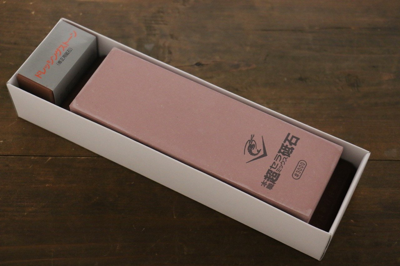 Naniwa Ceramic Chosera Fine Sharpening Stone with Plastic Base- #3000 - Japanny - Best Japanese Knife