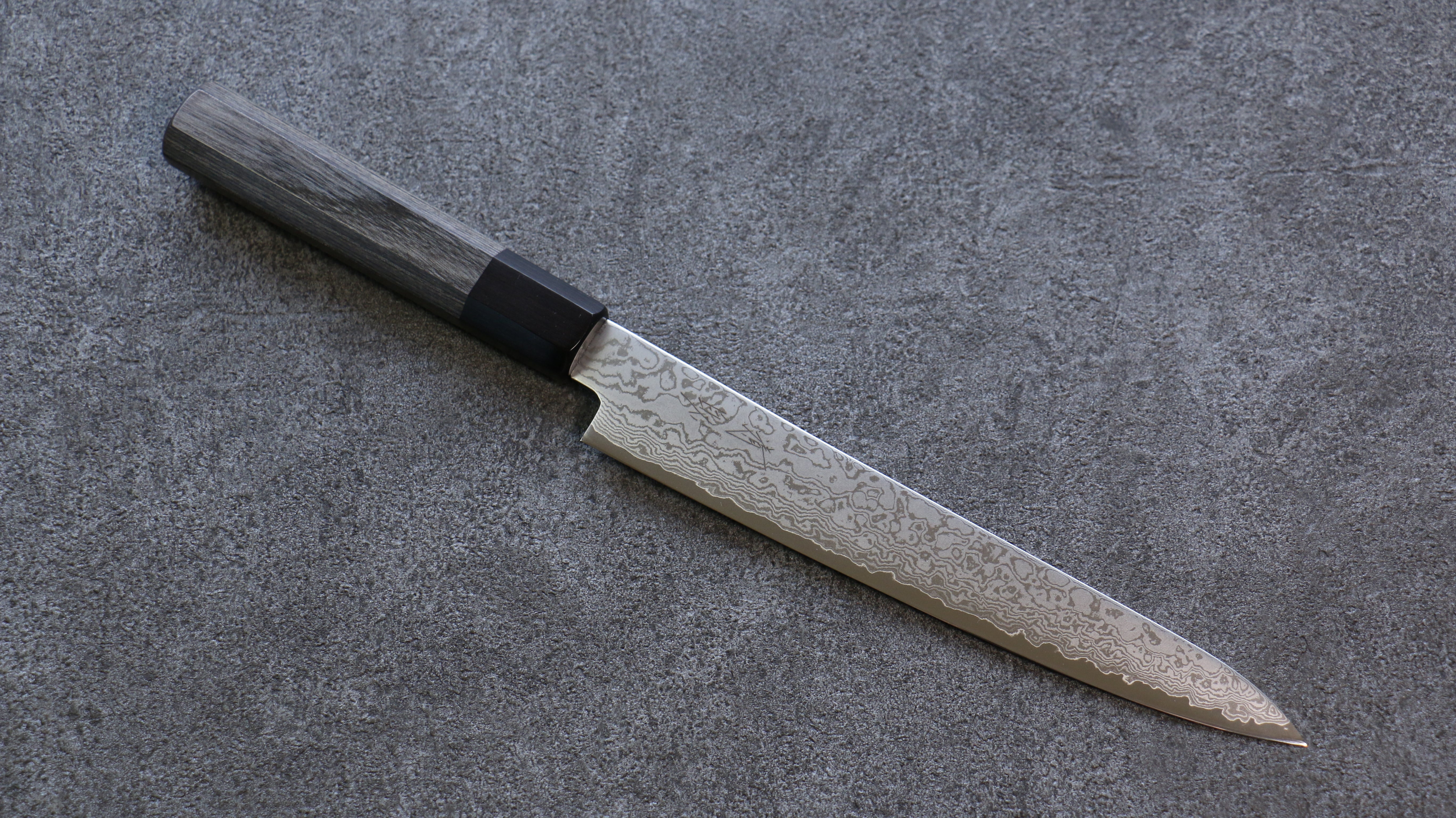 Seisuke VG10 Damascus Petty-Utility 180mm Gray Pakka wood Handle - Japanny - Best Japanese Knife