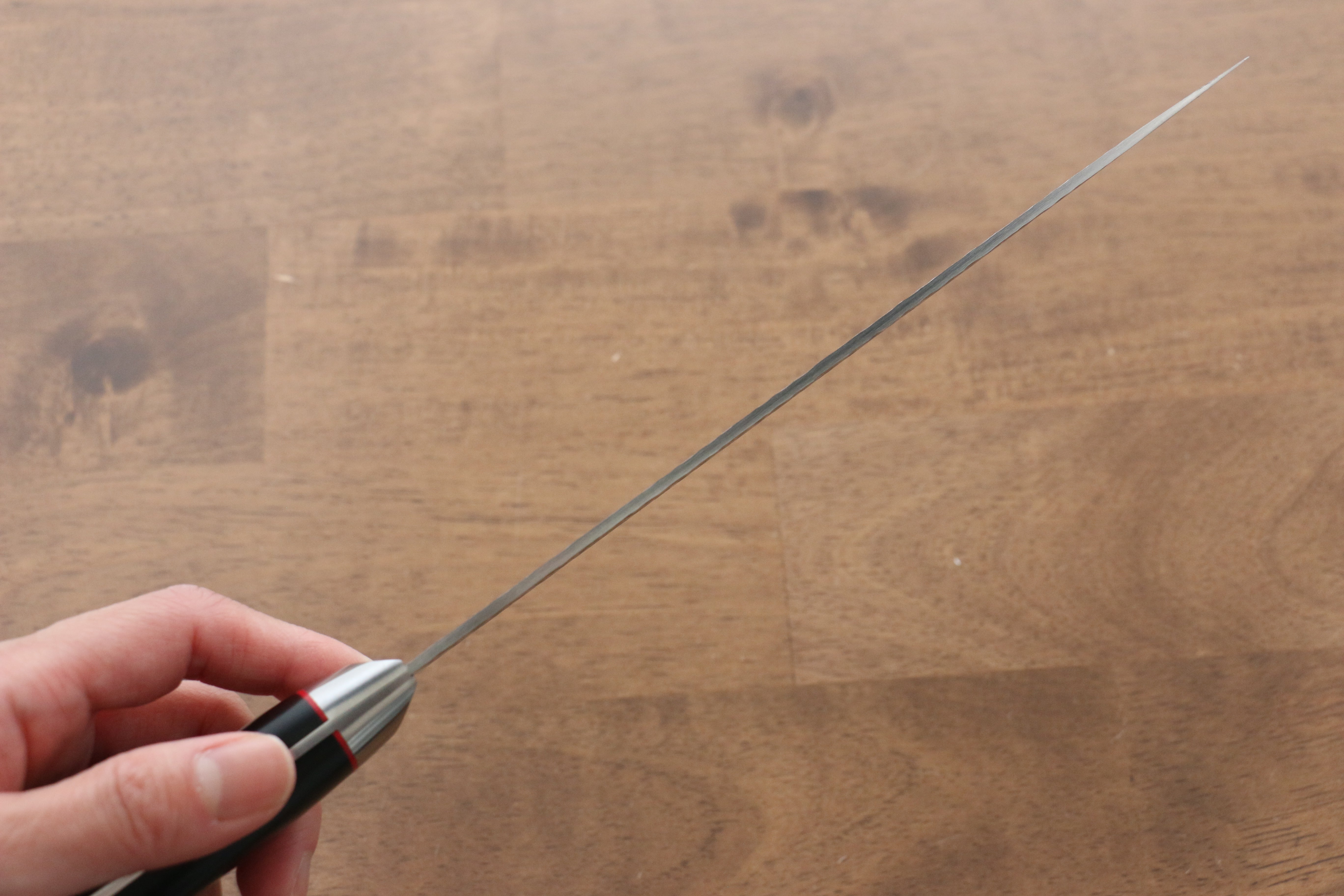 Seisuke PRO-J VG10 Hammered Gyuto 200mm Black Micarta Handle - Japanny - Best Japanese Knife