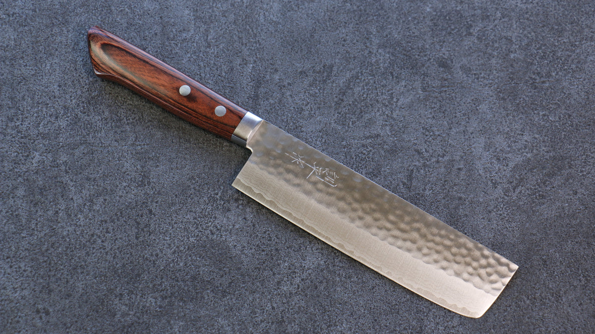 Kunihira Kokuryu VG10 Hammered Usuba 165mm Mahogany Handle Seisuke Knife