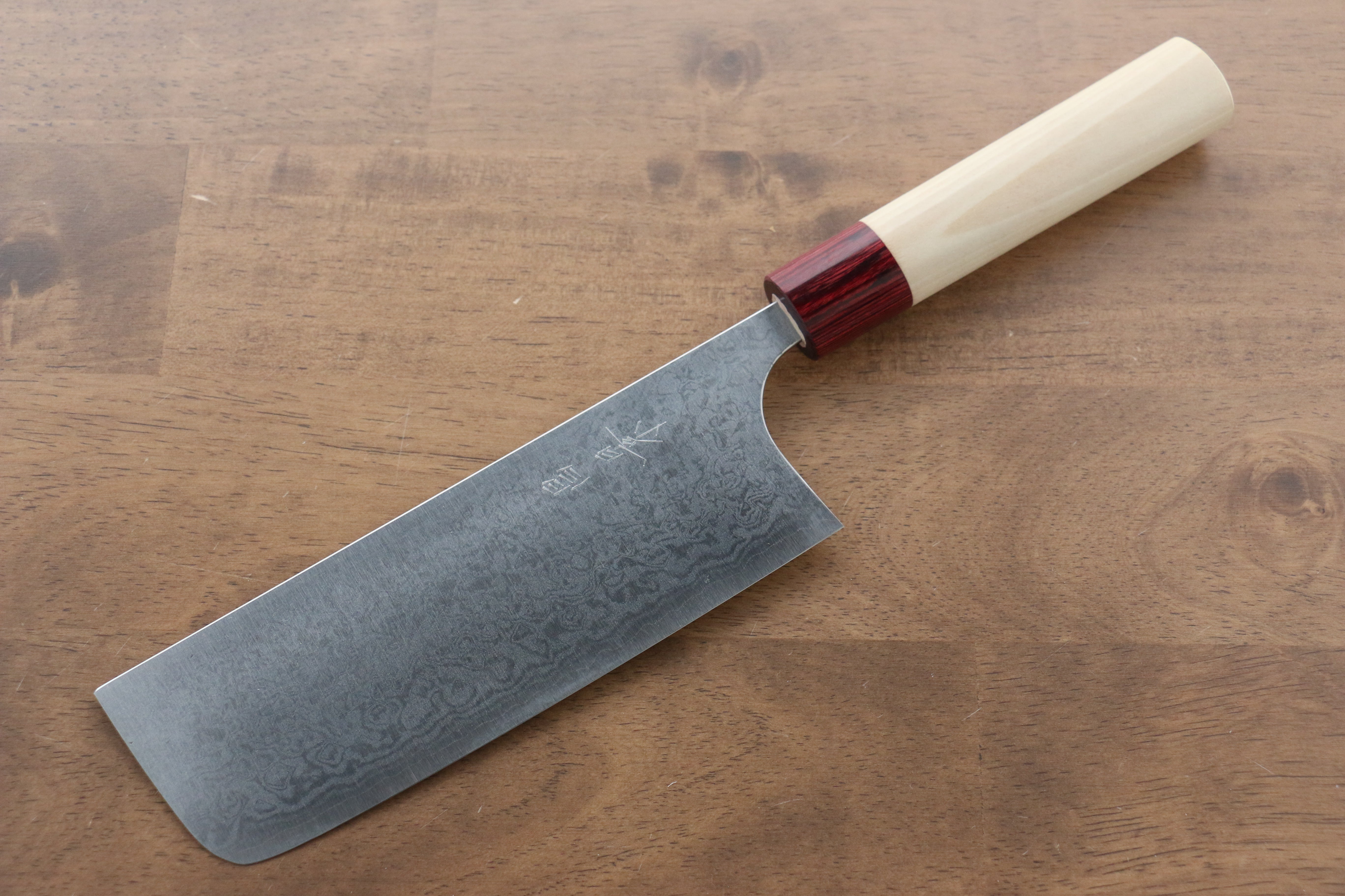 Masakage Kiri VG10 Damascus Nakiri 170mm Magnolia Handle - Japanny - Best Japanese Knife
