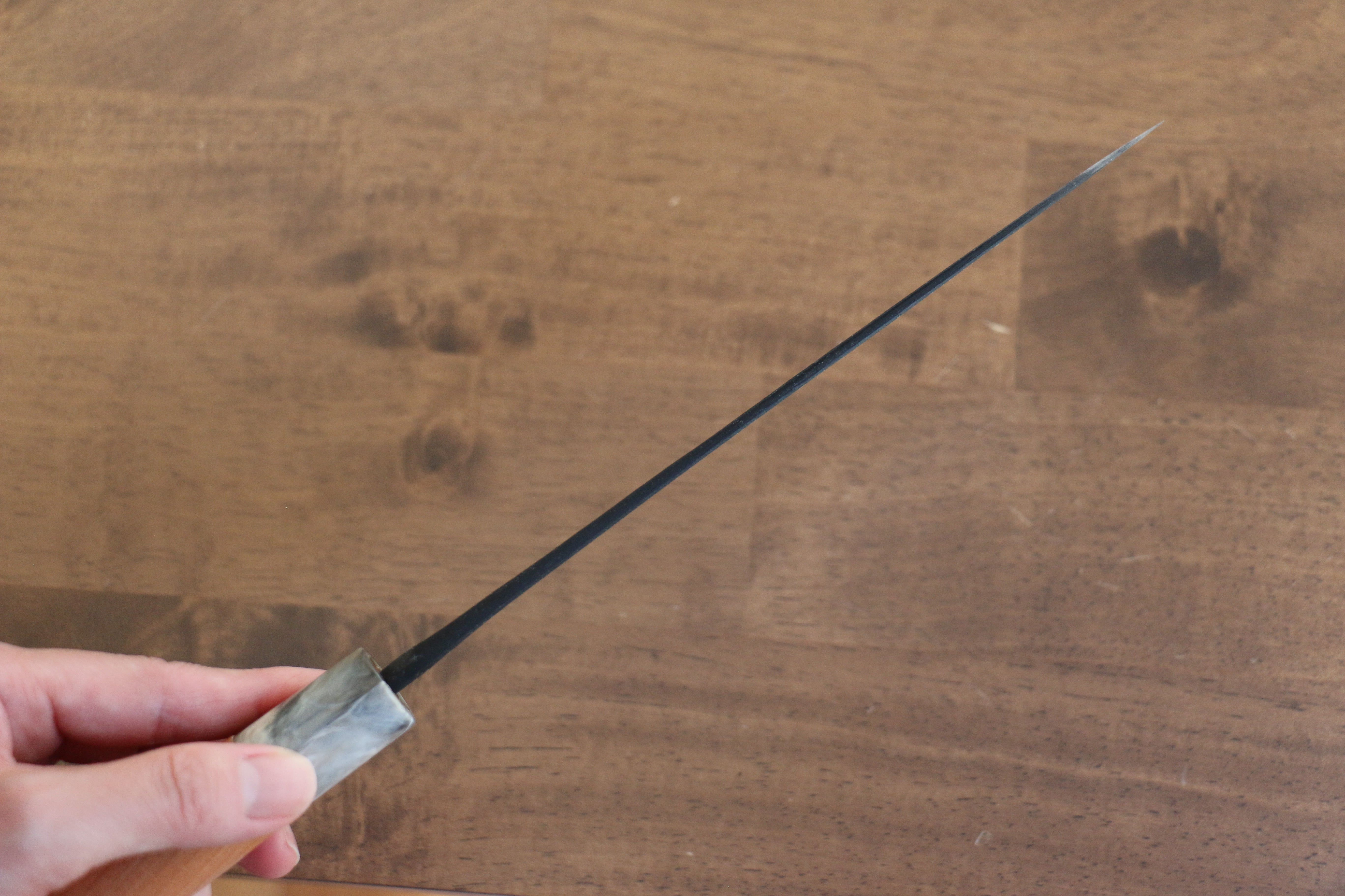 Nao Yamamoto White Steel No.2 Kurouchi Gyuto 180mm Cherry Wood Handle - Japanny - Best Japanese Knife