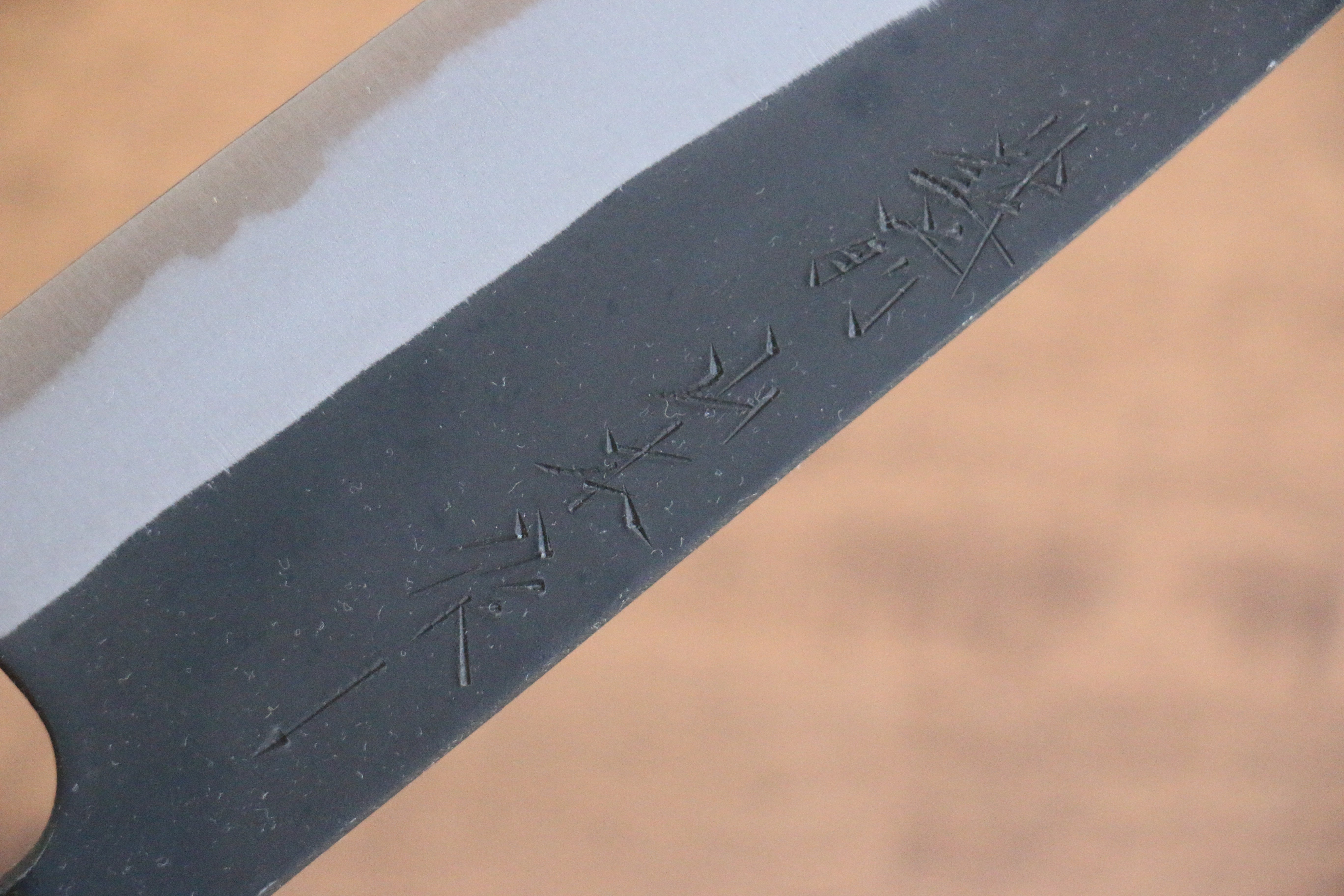 Nao Yamamoto White Steel No.2 Kurouchi Santoku 170mm Cherry Wood Handle - Japanny - Best Japanese Knife