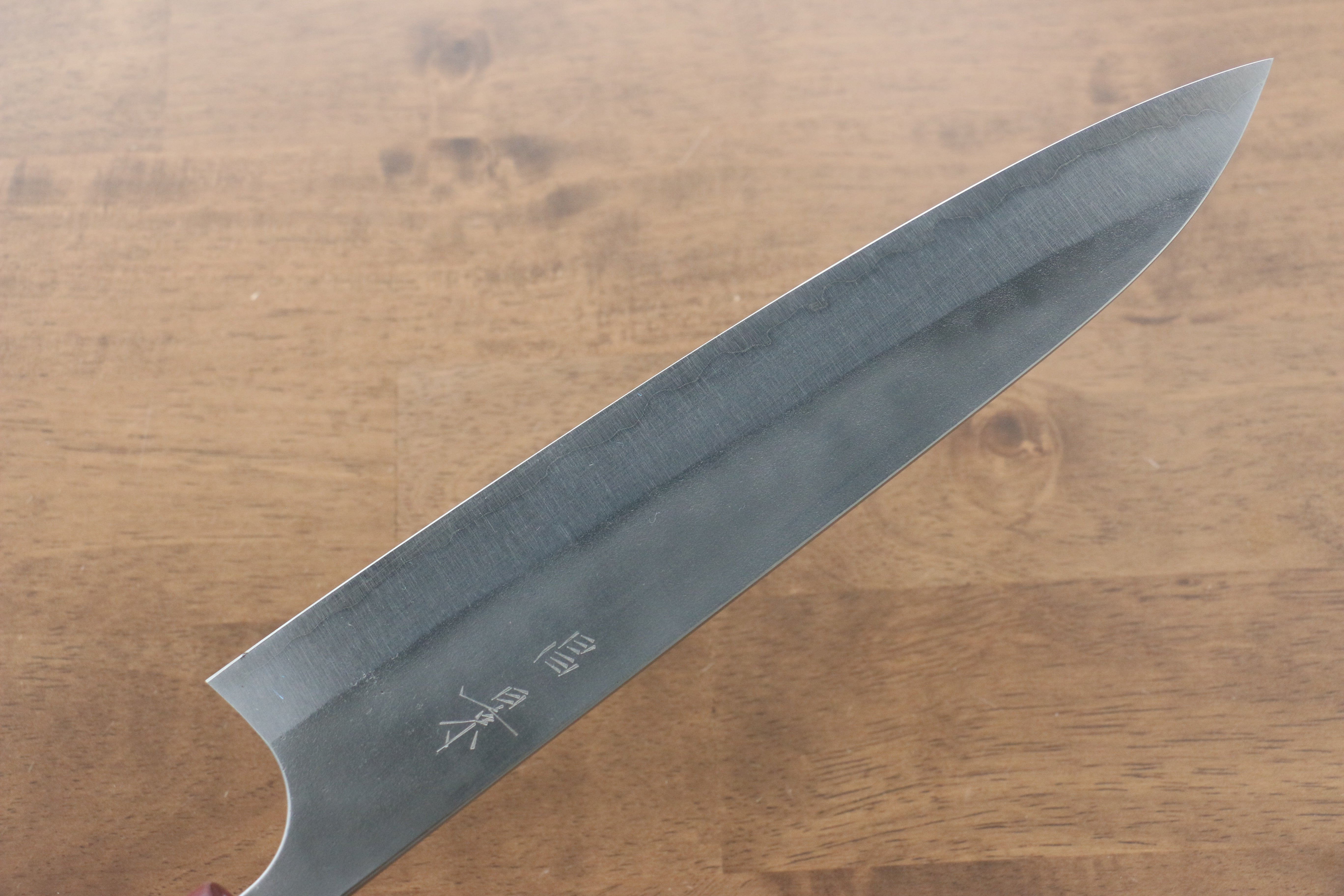 Masakage Yuki White Steel No.2 Nashiji Gyuto 240mm Magnolia Handle - Japanny - Best Japanese Knife