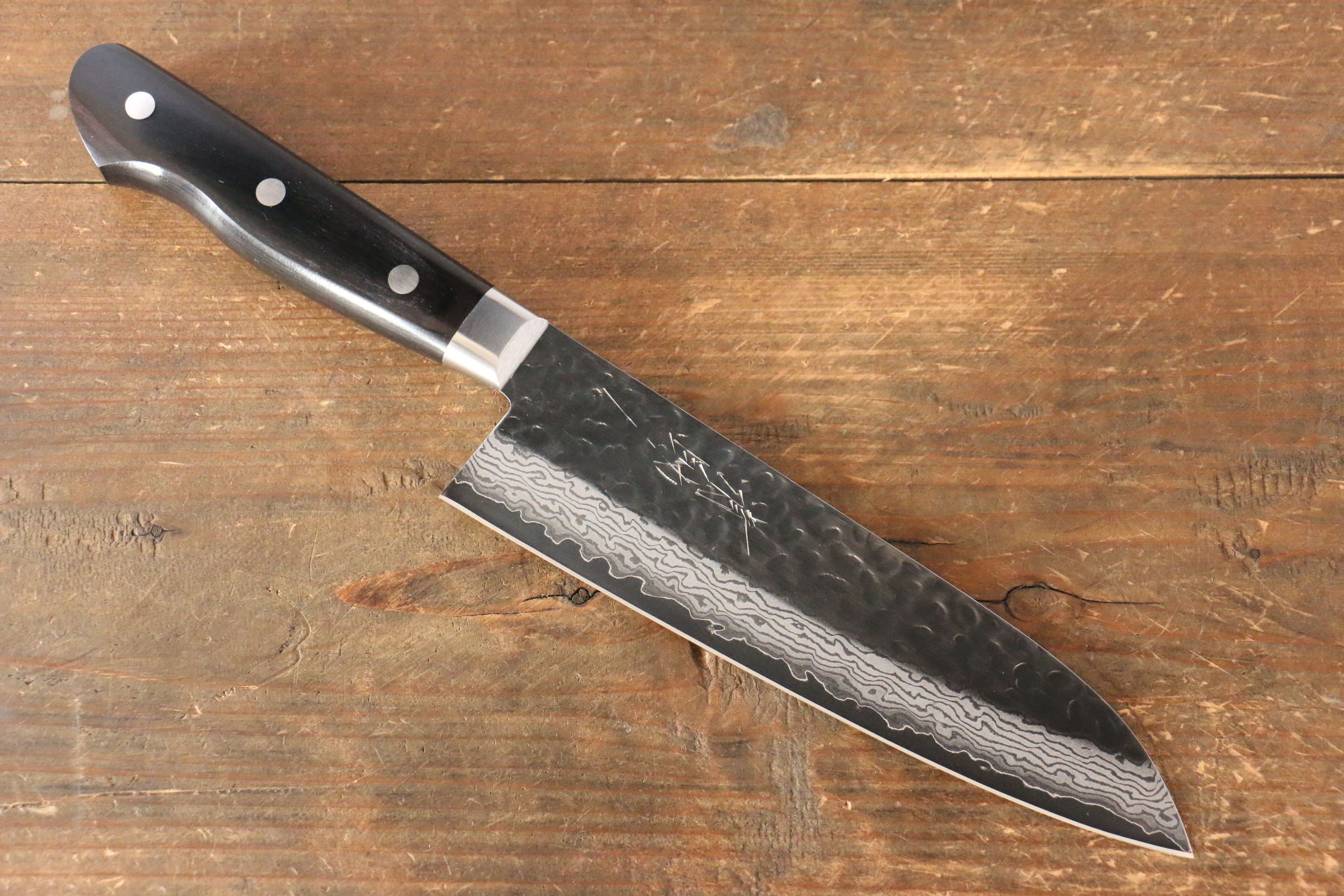 Seisuke VG10 17 Layer Damascus Santoku 180mm Pakka wood Handle - Japanny - Best Japanese Knife