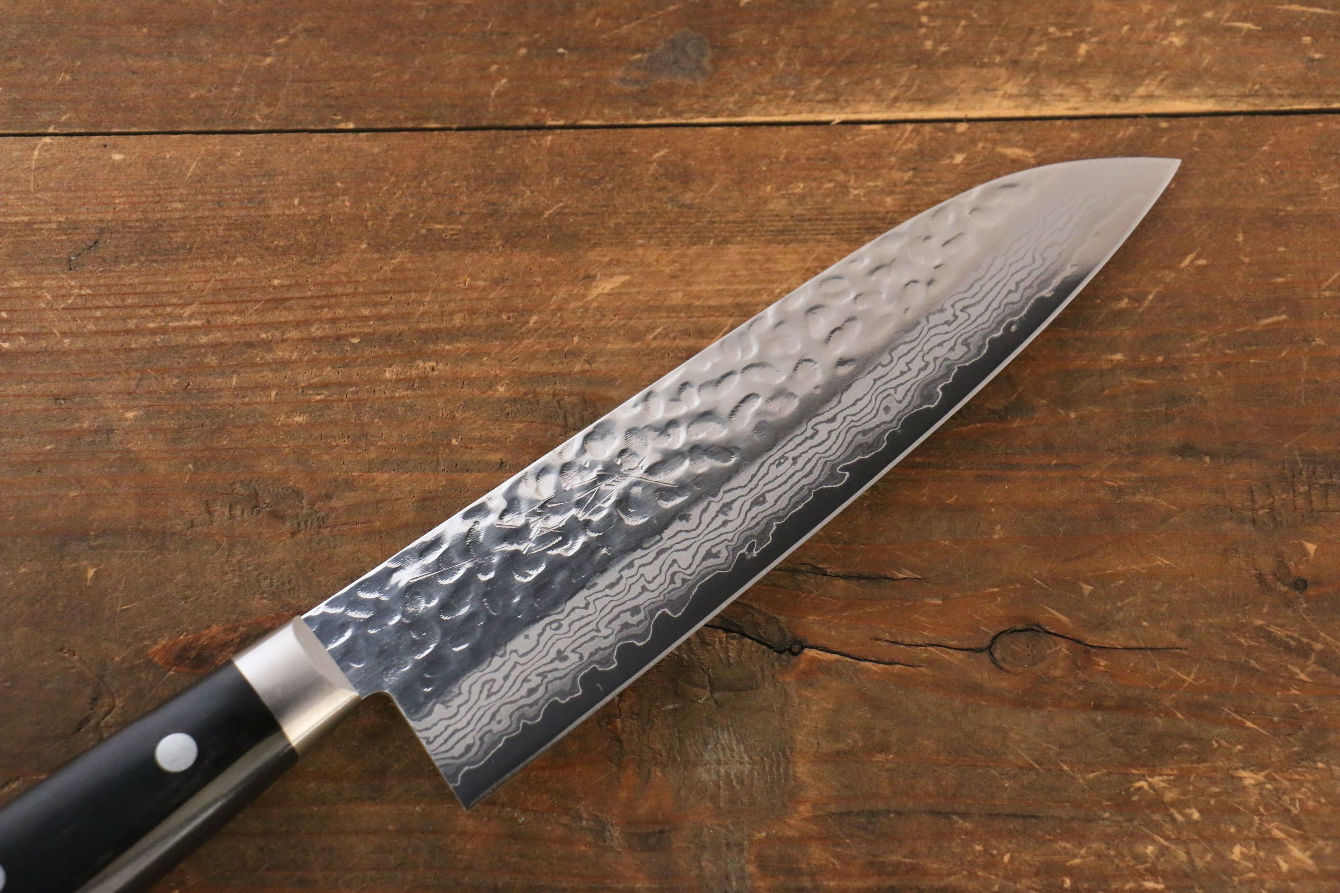 Seisuke VG10 17 Layer Damascus Santoku 180mm Pakka wood Handle - Japanny - Best Japanese Knife