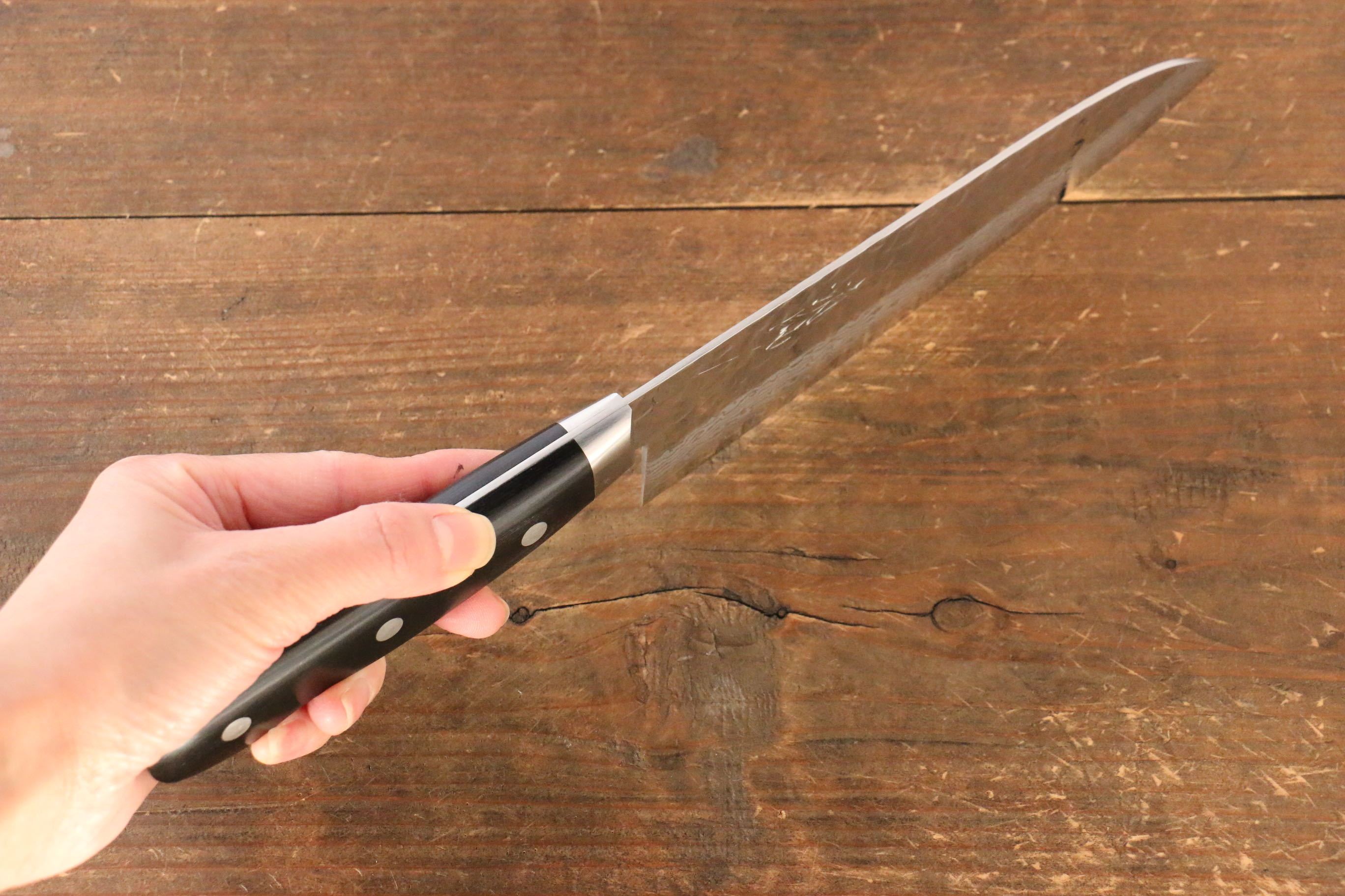 Seisuke VG10 17 Layer Damascus Santoku 180mm Pakka wood Handle - Japanny - Best Japanese Knife