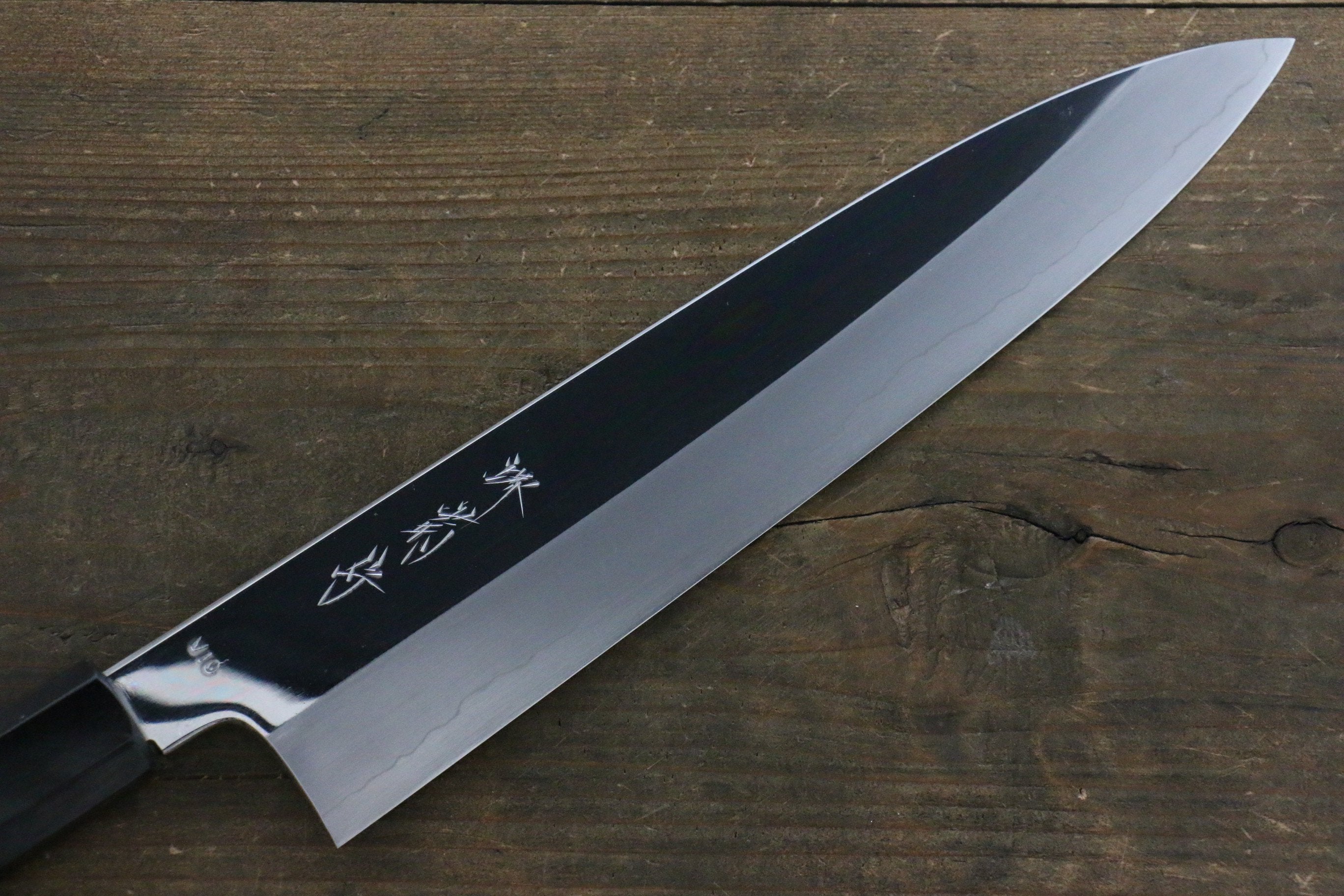 Kikumori VG10 Mirrored Finish Gyuto Japanese Chef Knife 240mm with Ebony Handle - Japanny - Best Japanese Knife