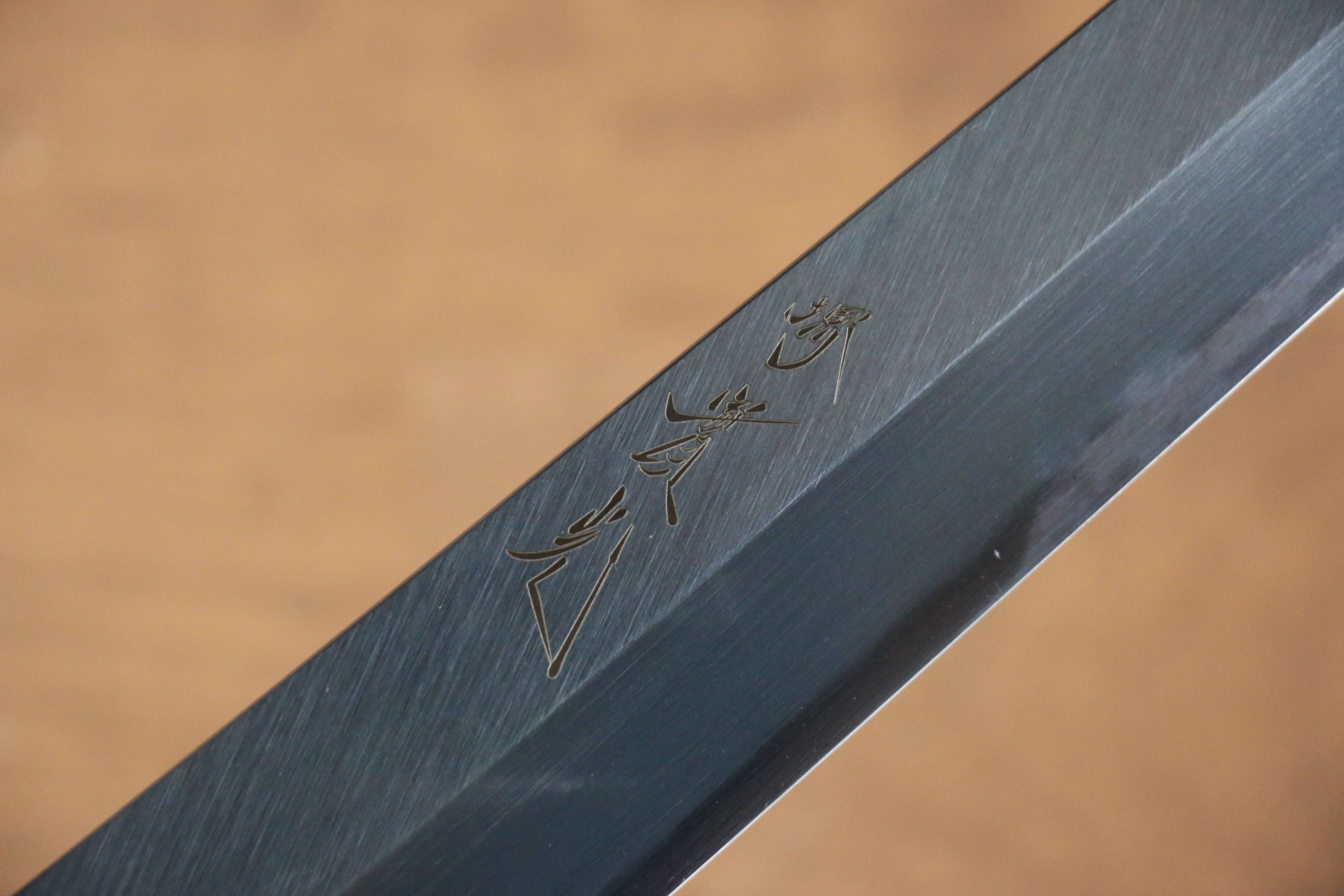 Jikko Ginza White Steel Black dyeing Sakimaru Yanagiba 300mm Ebony Wood Handle - Japanny - Best Japanese Knife