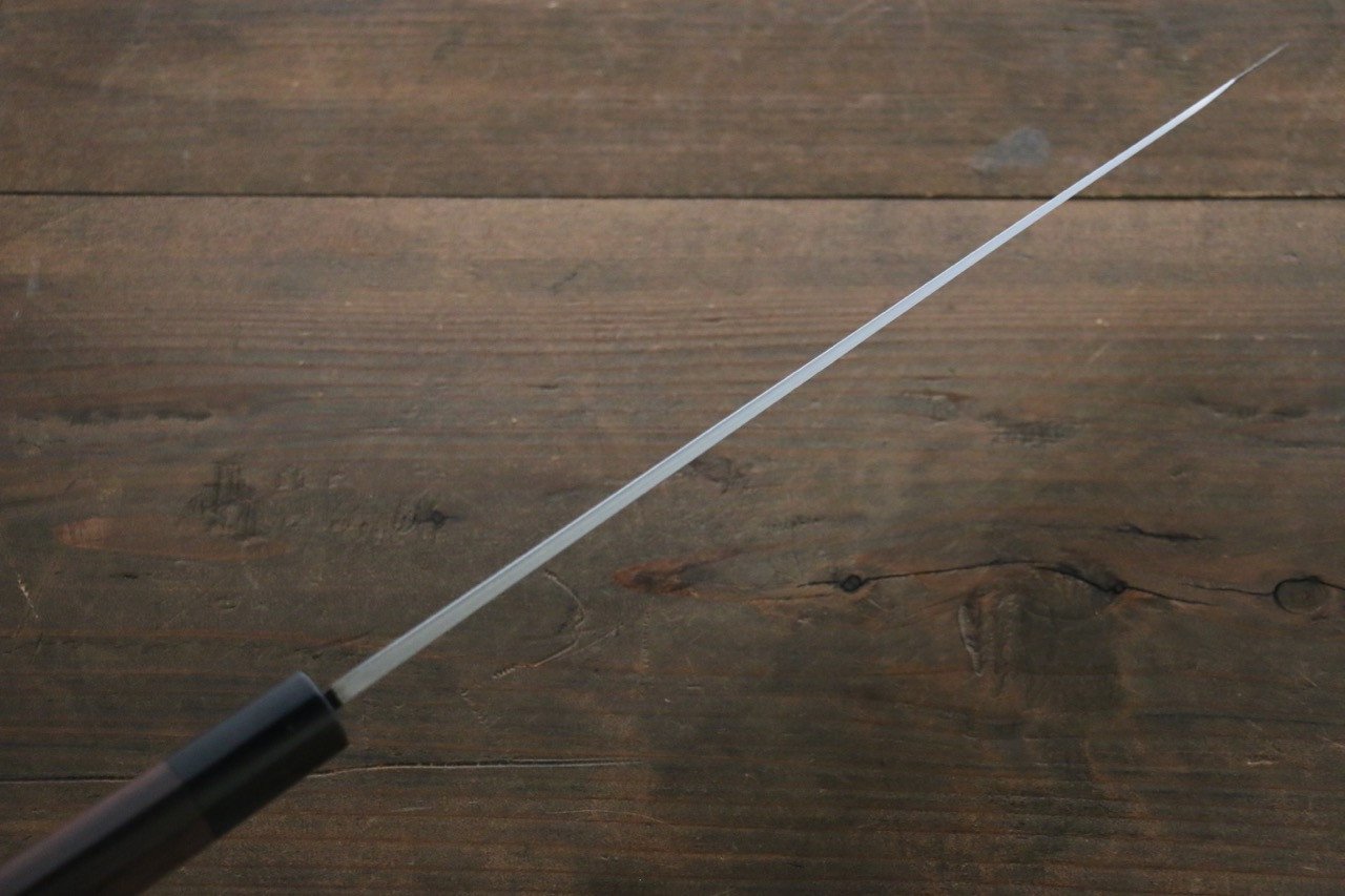 Hideo Kitaoka Blue Steel No.2 Damascus Kiritsuke Yanagiba 270mm Shitan Handle - Japanny - Best Japanese Knife