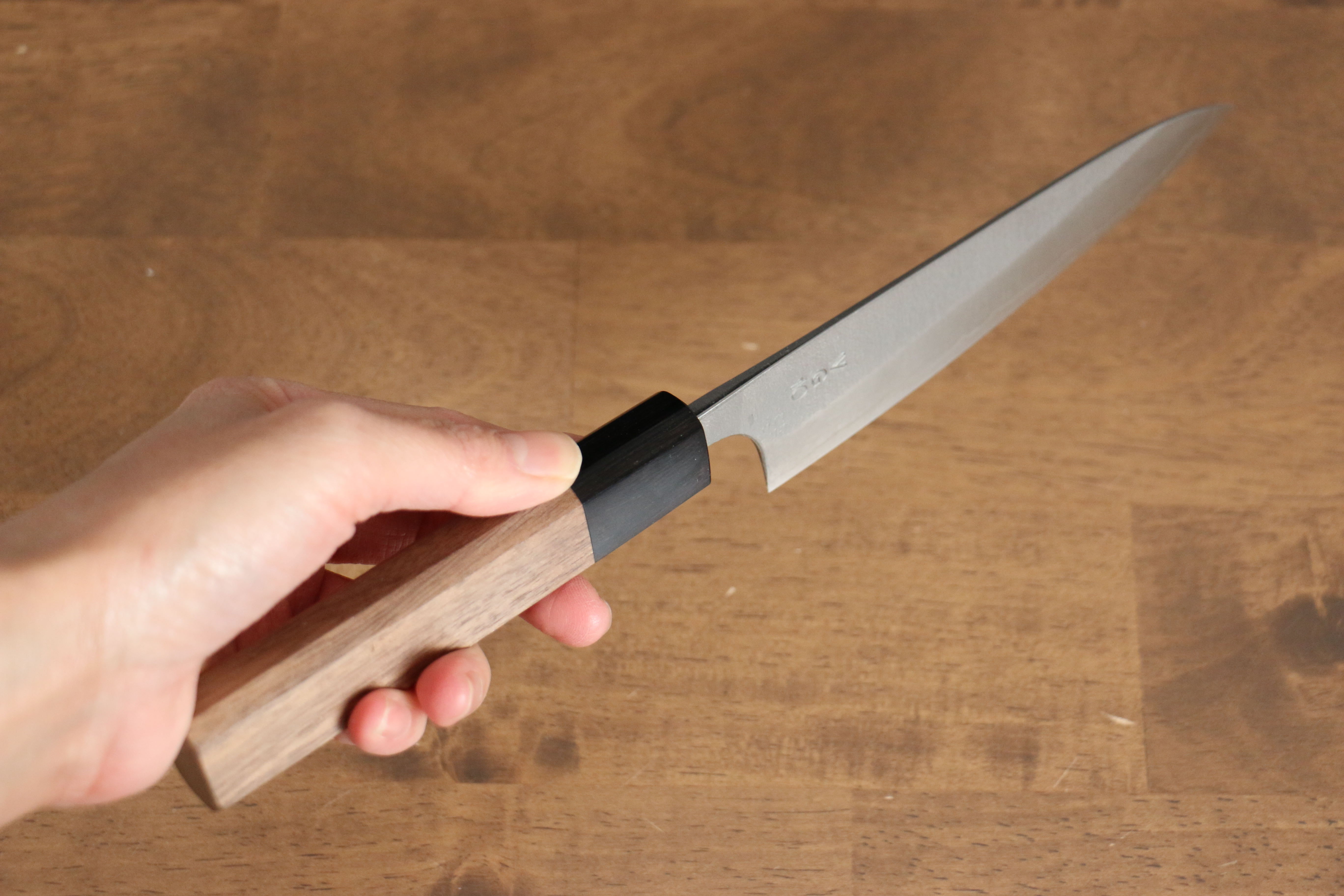 Nao Yamamoto VG10 Nashiji Damascus Petty-Utility 140mm Walnut Handle - Japanny - Best Japanese Knife