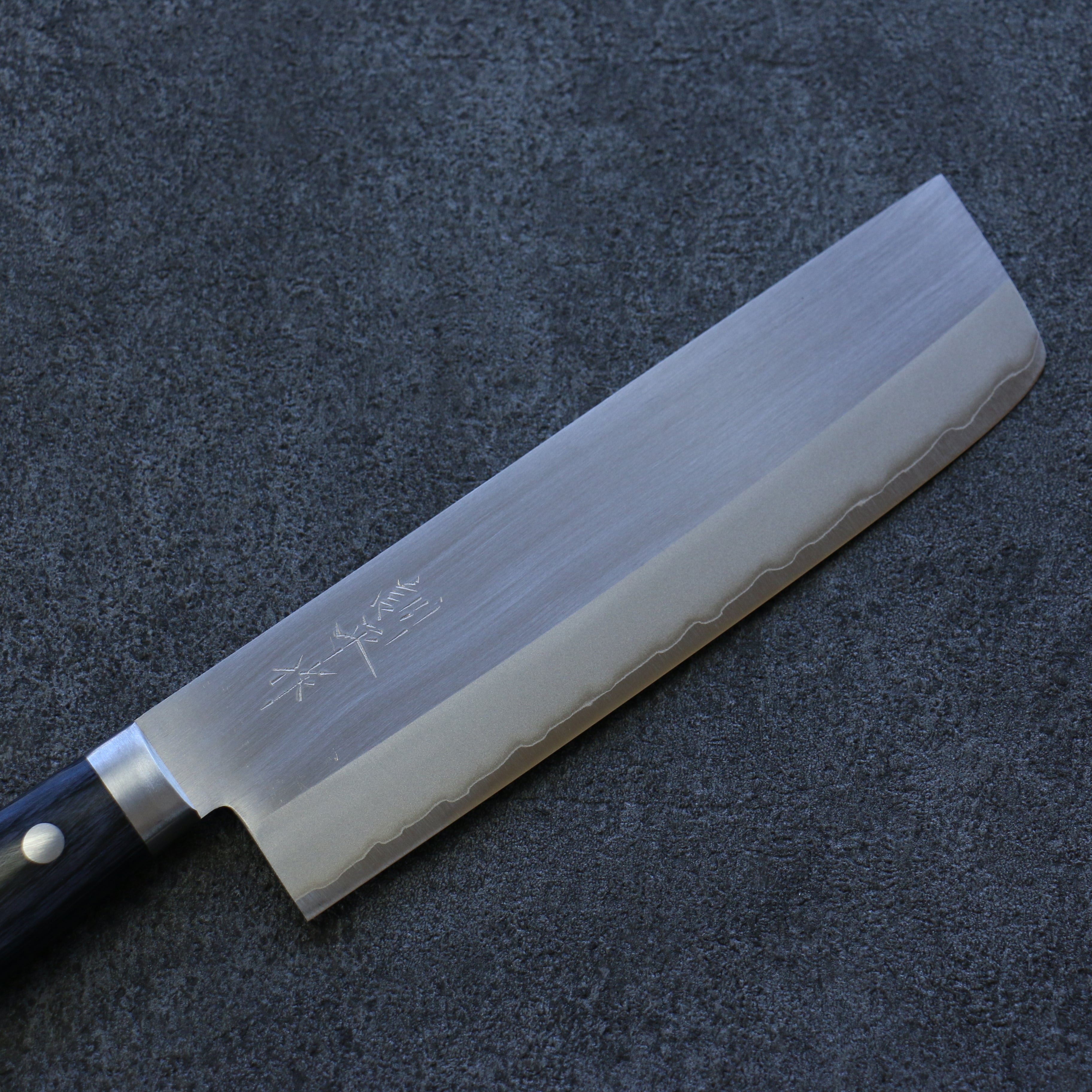 Kunihira VG1 Migaki Finished Usuba 165mm Navy blue Pakka wood Handle - Japanny - Best Japanese Knife