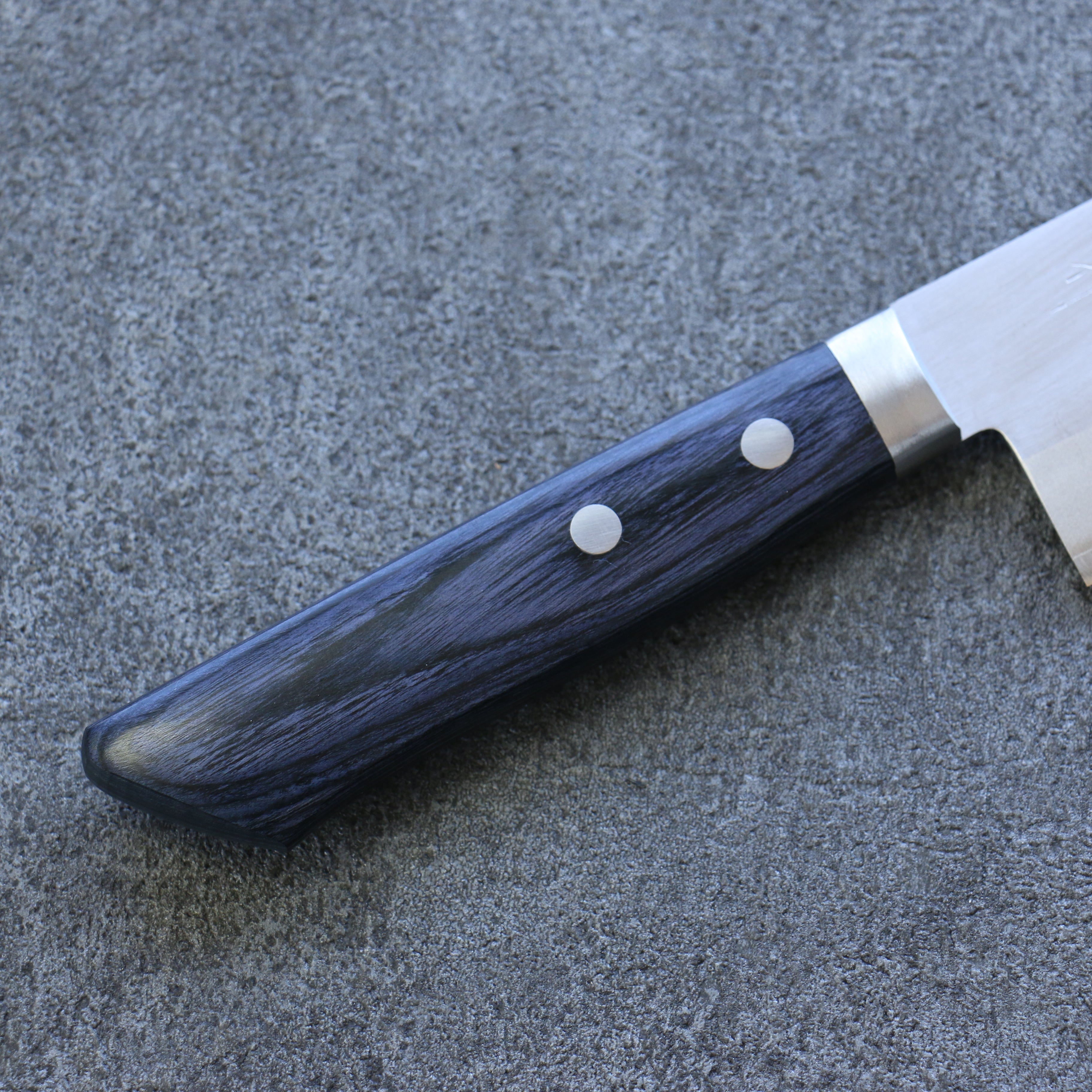 Kunihira VG1 Migaki Finished Usuba 165mm Navy blue Pakka wood Handle - Japanny - Best Japanese Knife