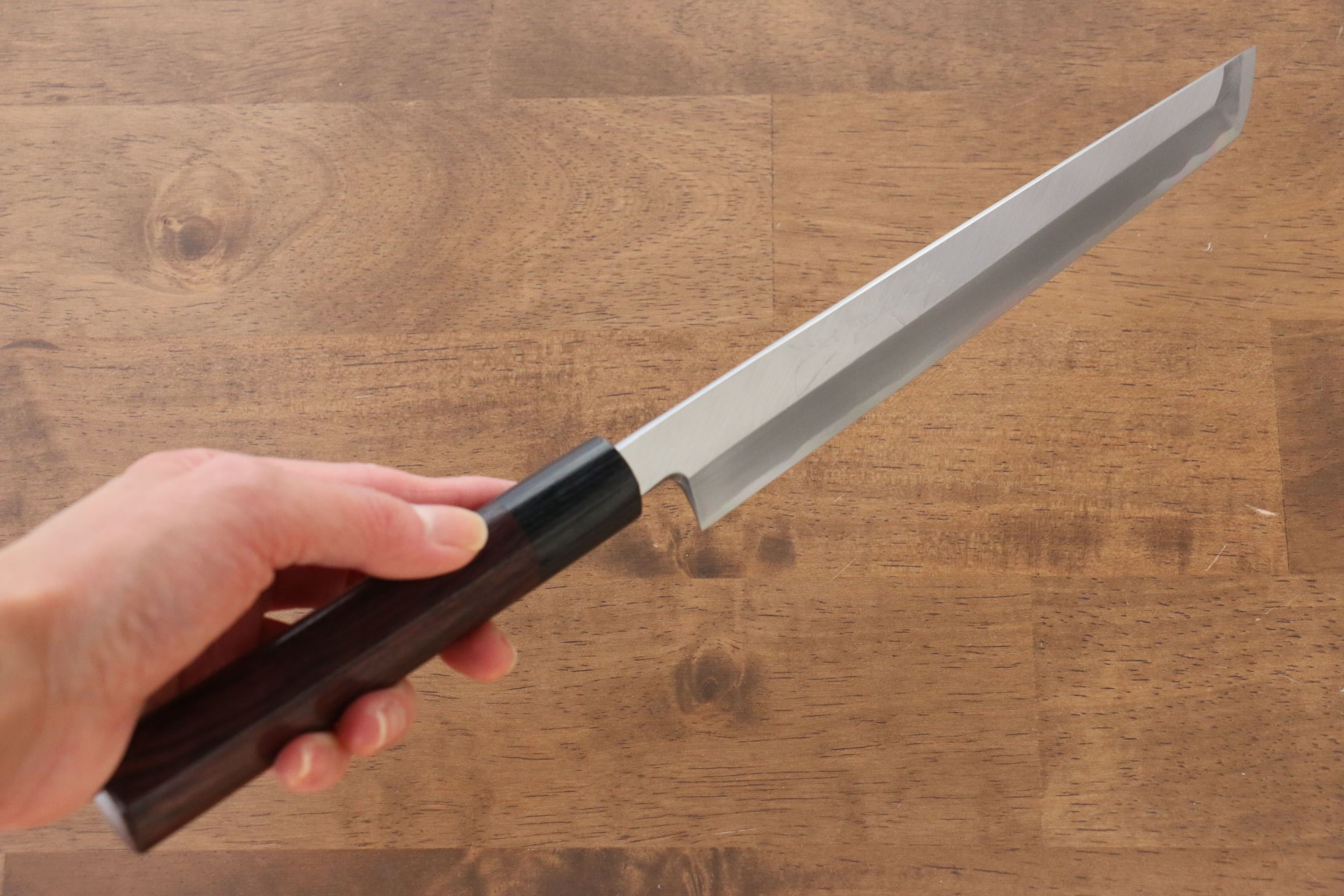 Jikko White Steel No.2 Sakimaru Yanagiba 210mm Shitan Handle - Japanny - Best Japanese Knife