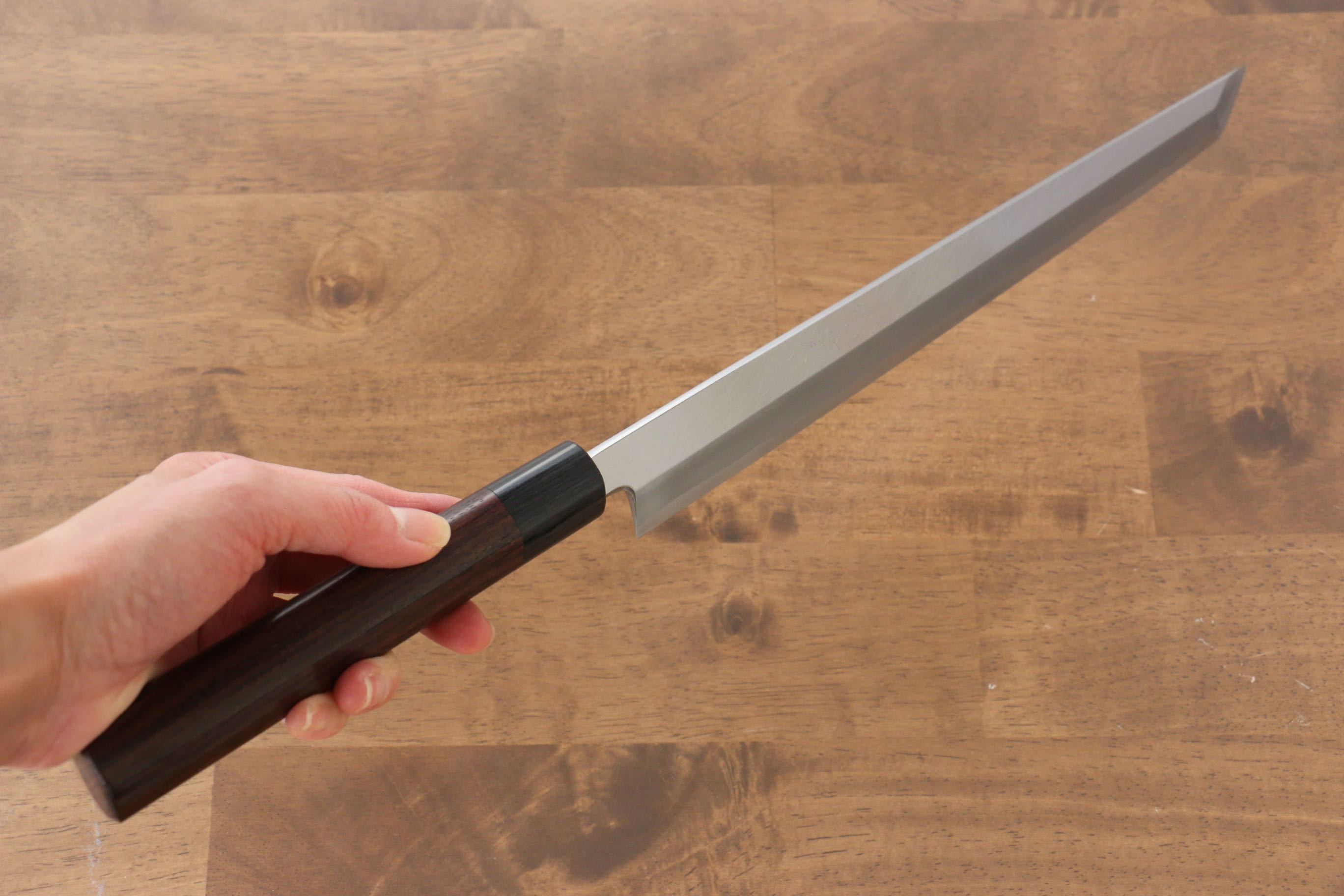 Jikko White Steel No.2 Sakimaru Yanagiba 300mm Shitan Handle - Japanny - Best Japanese Knife