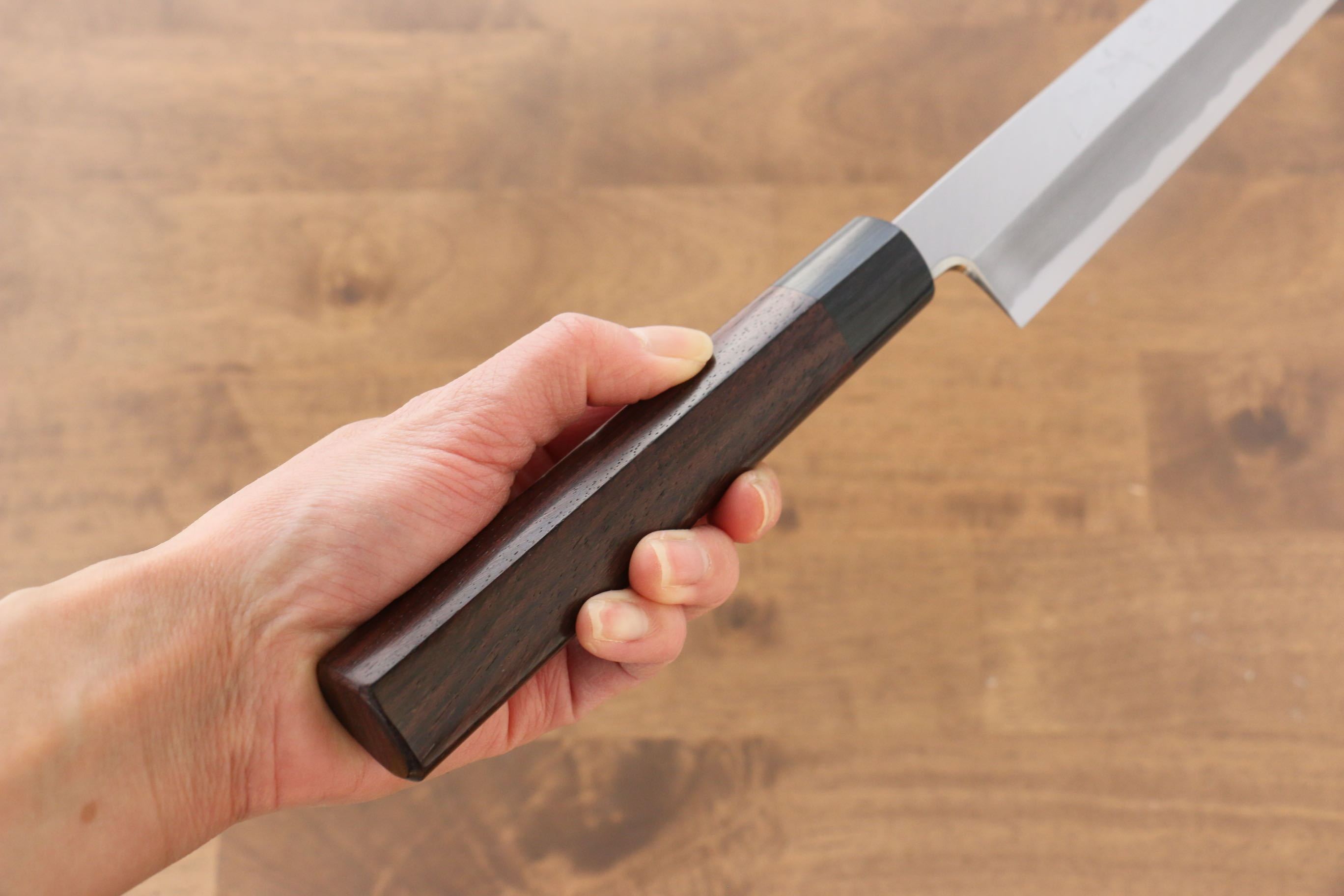 Jikko White Steel No.2 Sakimaru Yanagiba 300mm Shitan Handle - Japanny - Best Japanese Knife