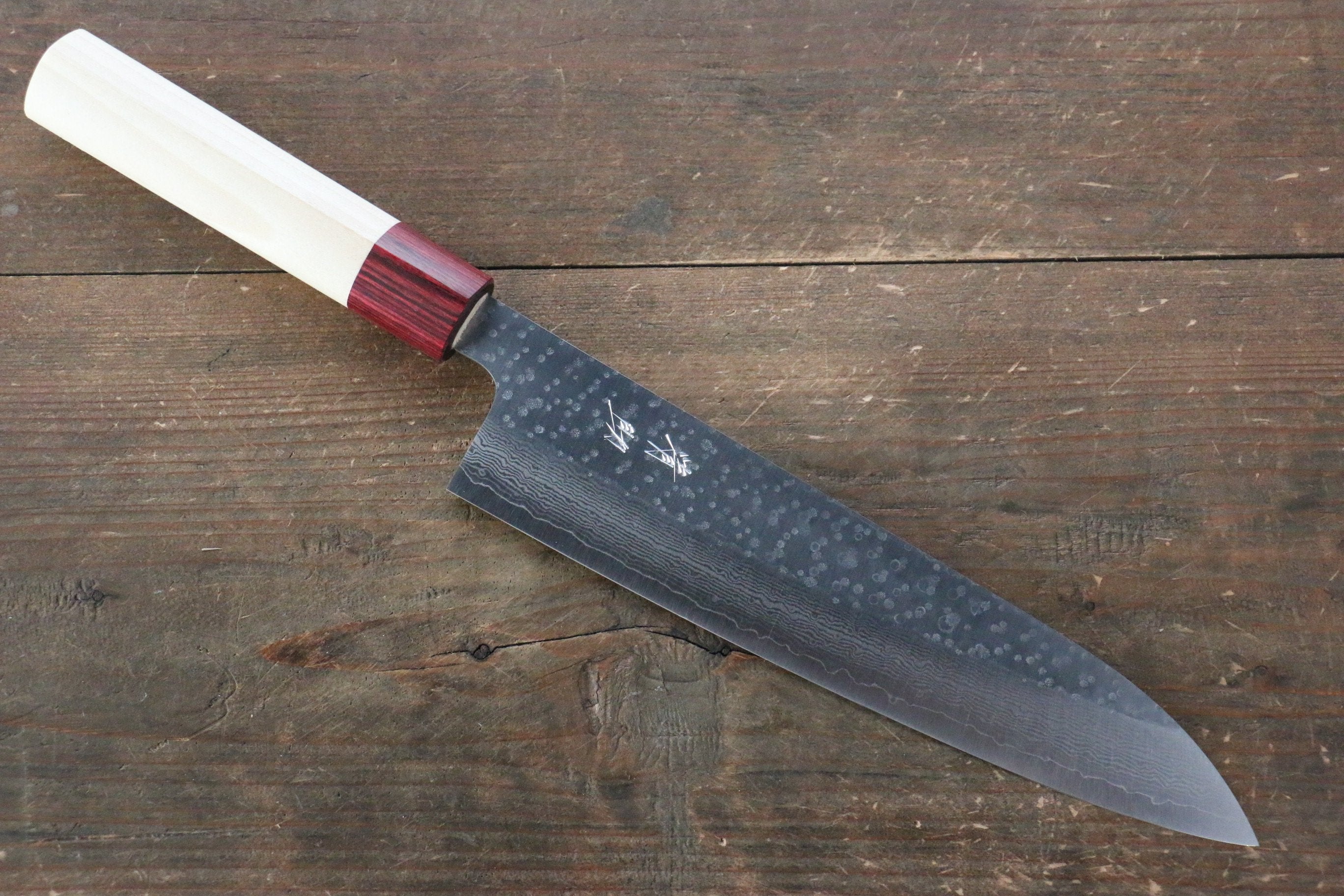 Seisuke VG10 16 Layer Hammered Damascus Gyuto 210mm with Magnolia Handle - Japanny - Best Japanese Knife