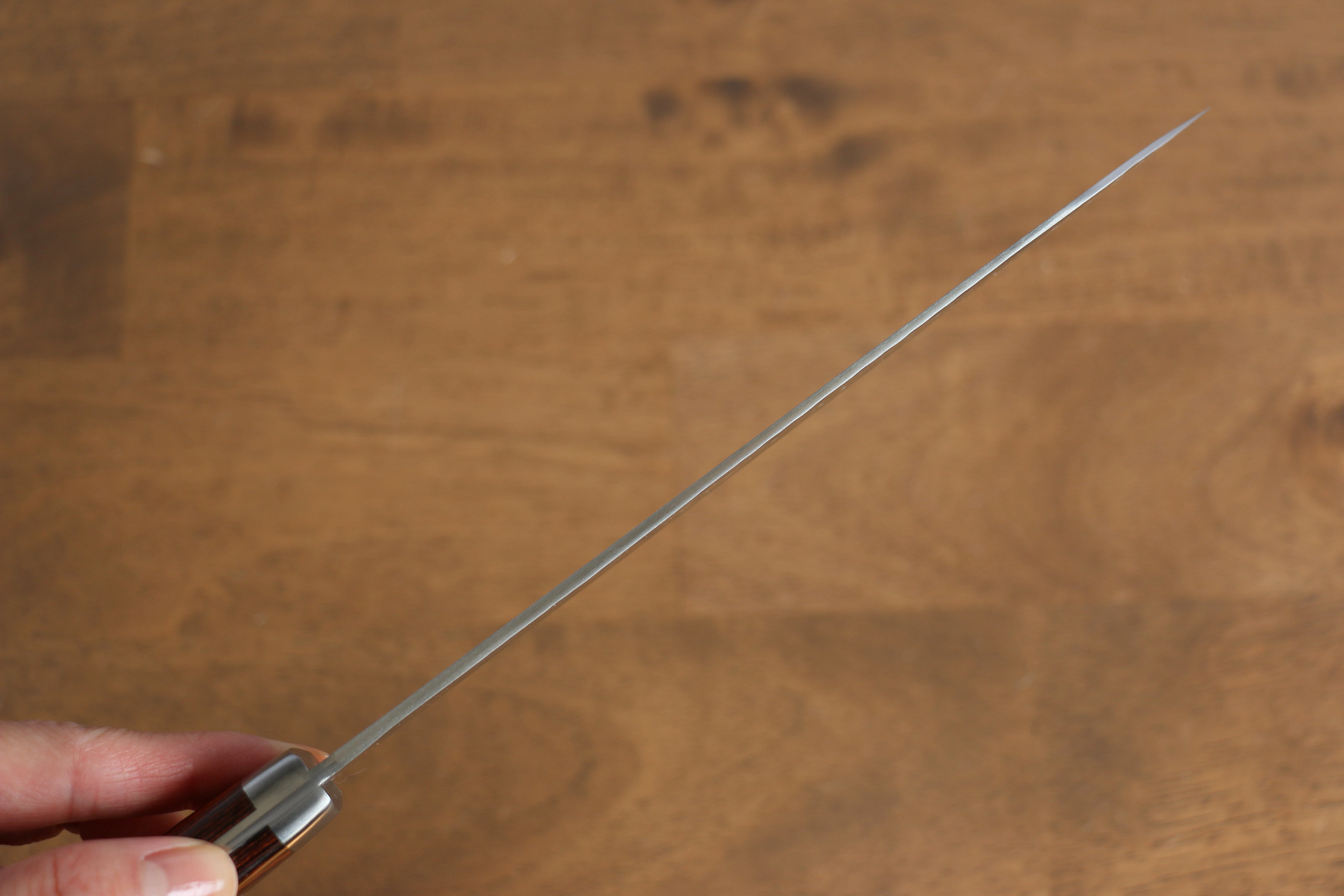 Kunihira Tanzo VG1 Hammered Gyuto 180mm Mahogany Handle - Japanny - Best Japanese Knife