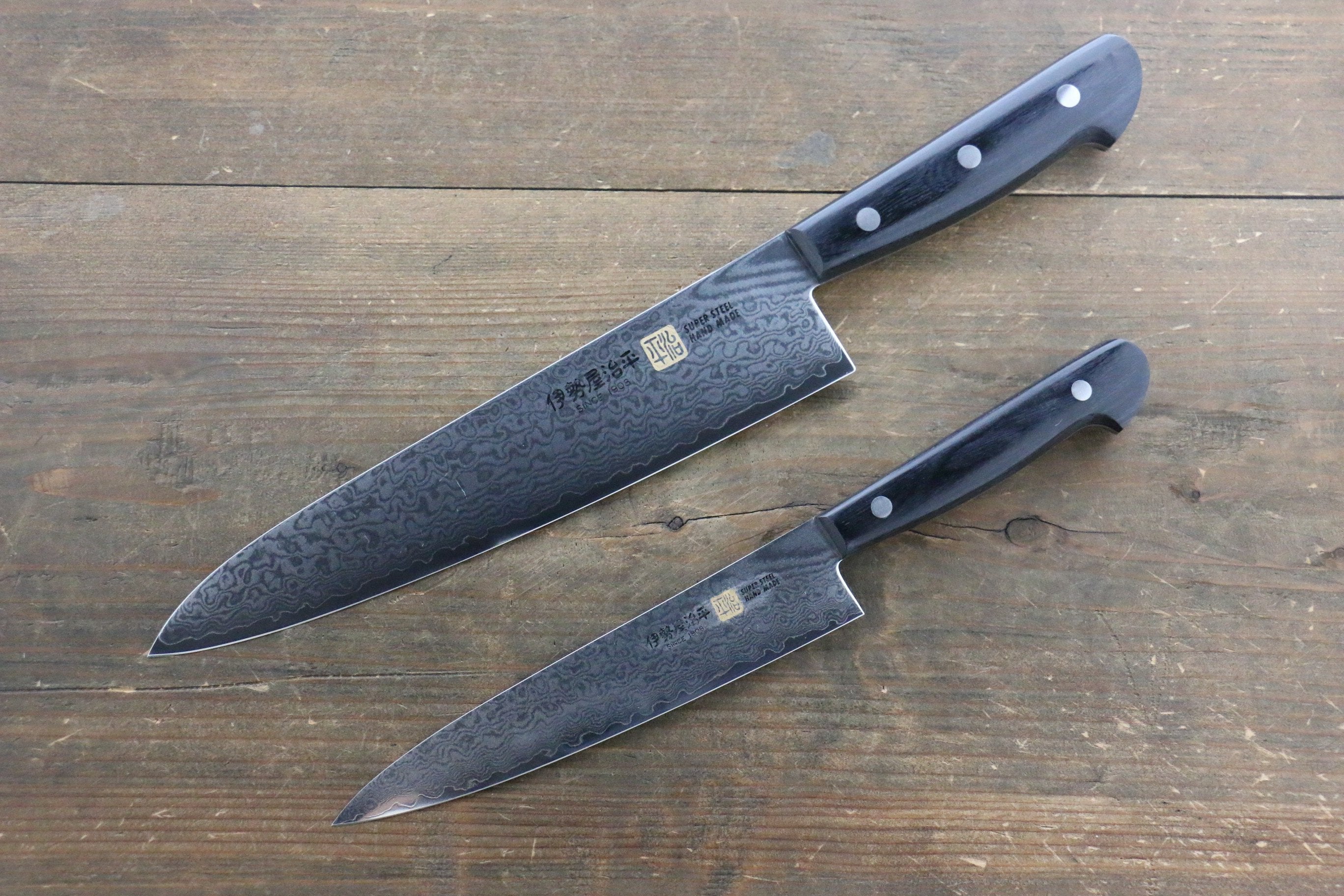 Iseya VG10 G-Series 33 Layer Damascus Japanese Chef's Petty 150mm & Gyuto 210mm Set (Super Deal) - Japanny - Best Japanese Knife