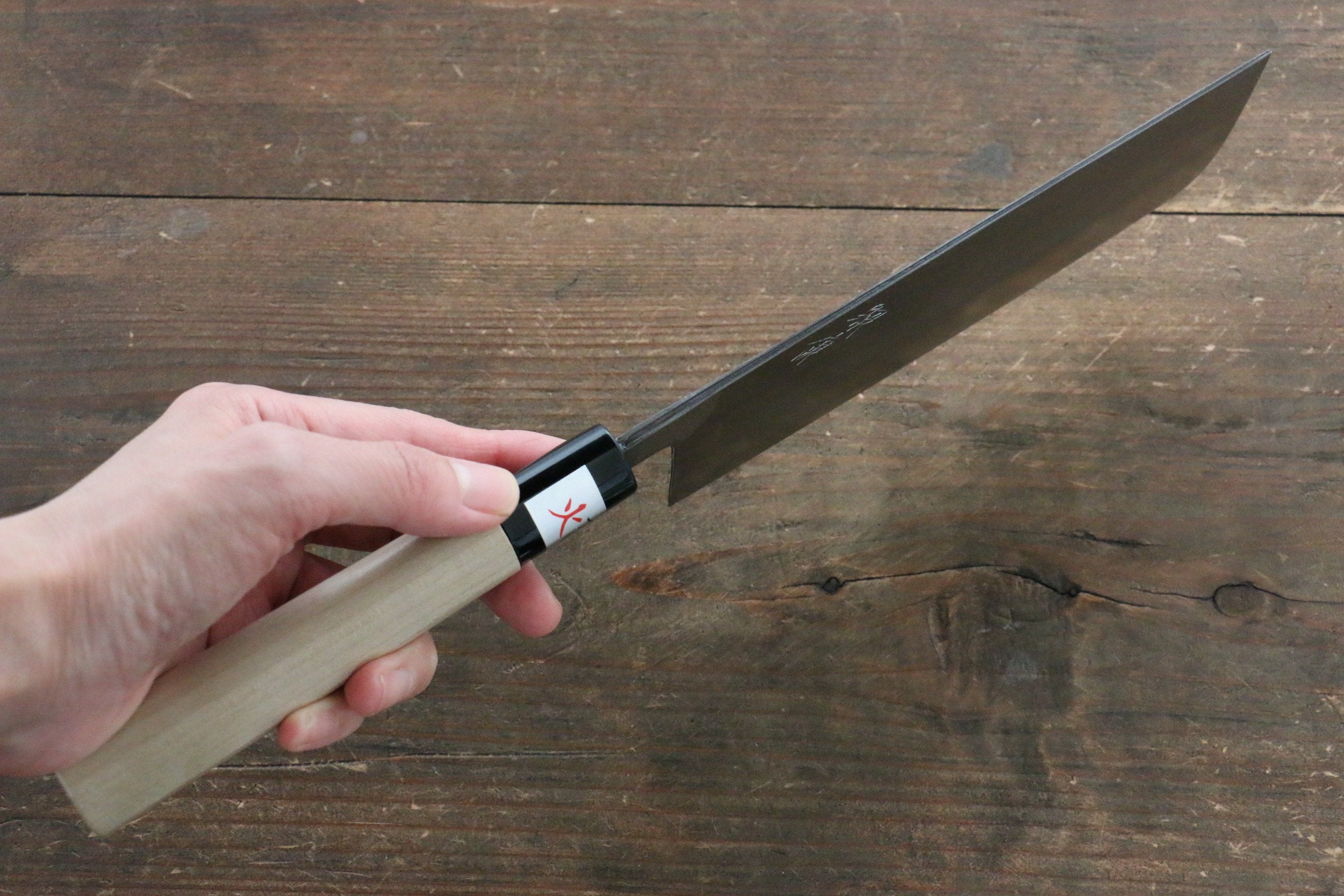Fujiwara Teruyasu White Steel No.1 Nashiji Nakiri 165mm with Magnolia Handle - Japanny - Best Japanese Knife