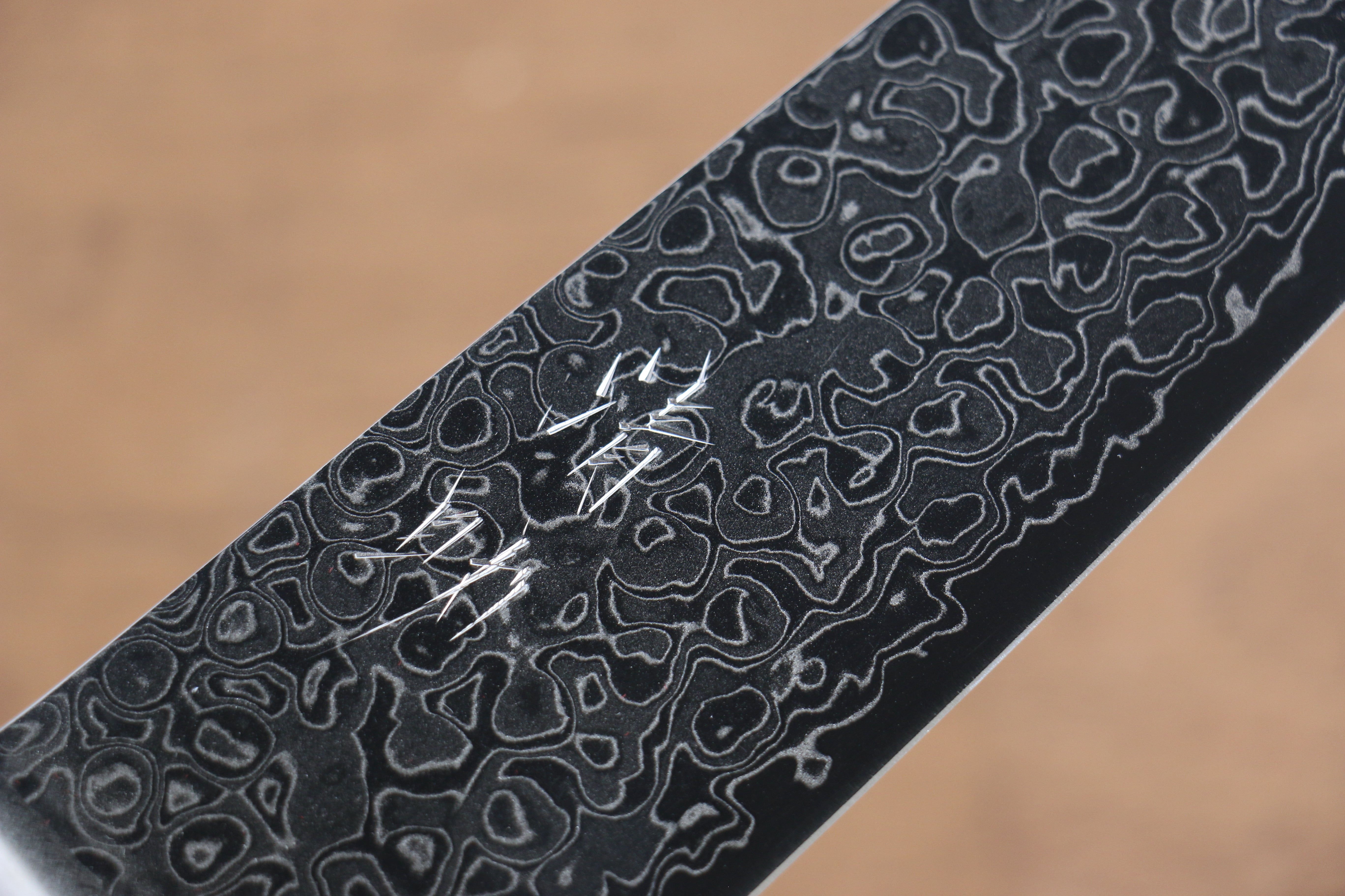 Seisuke AUS10 45 Layer Mirrored Finish Damascus Santoku 170mm Black Pakka wood Handle - Japanny - Best Japanese Knife