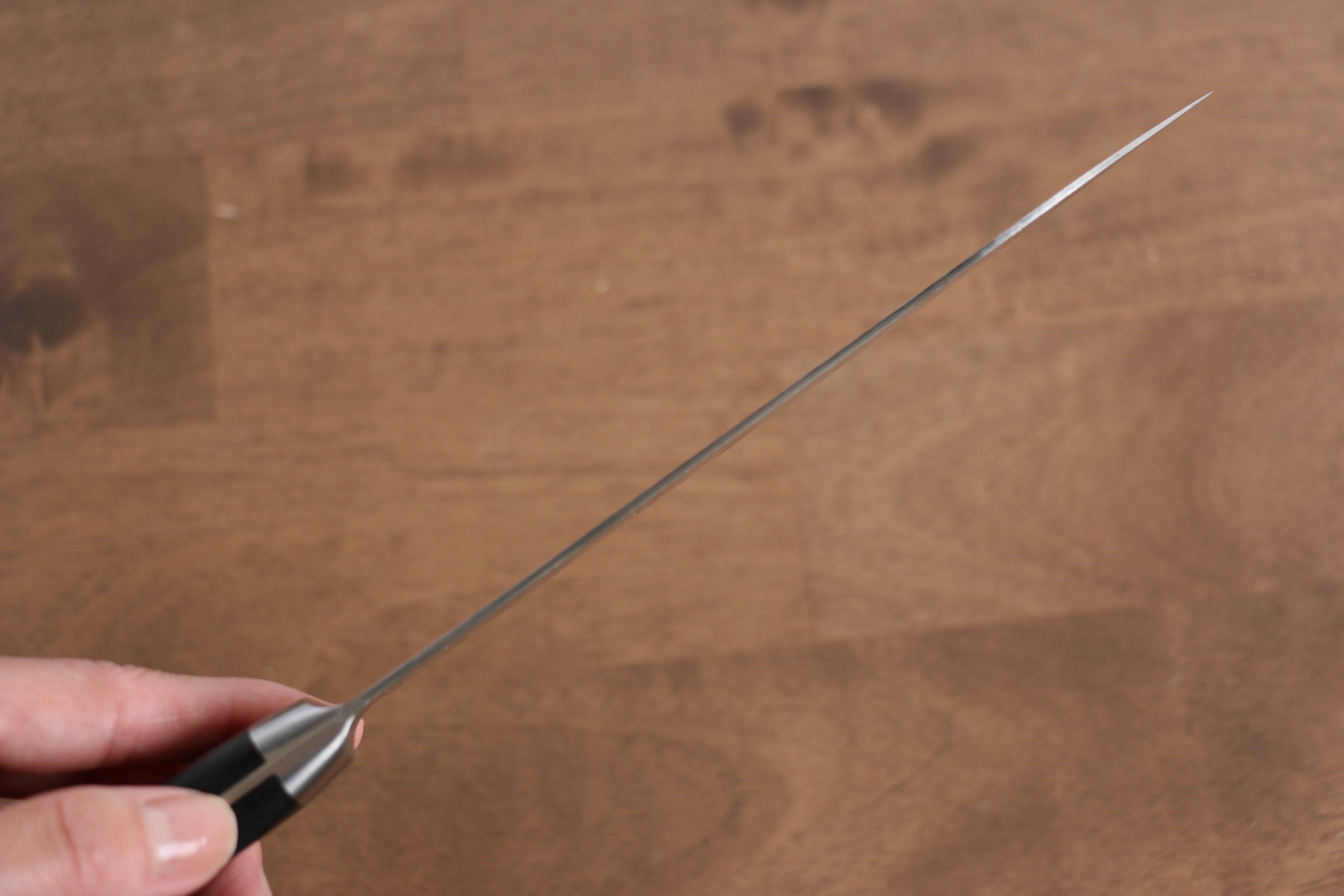 Seisuke AUS10 45 Layer Mirrored Finish Damascus Santoku 170mm Black Pakka wood Handle - Japanny - Best Japanese Knife