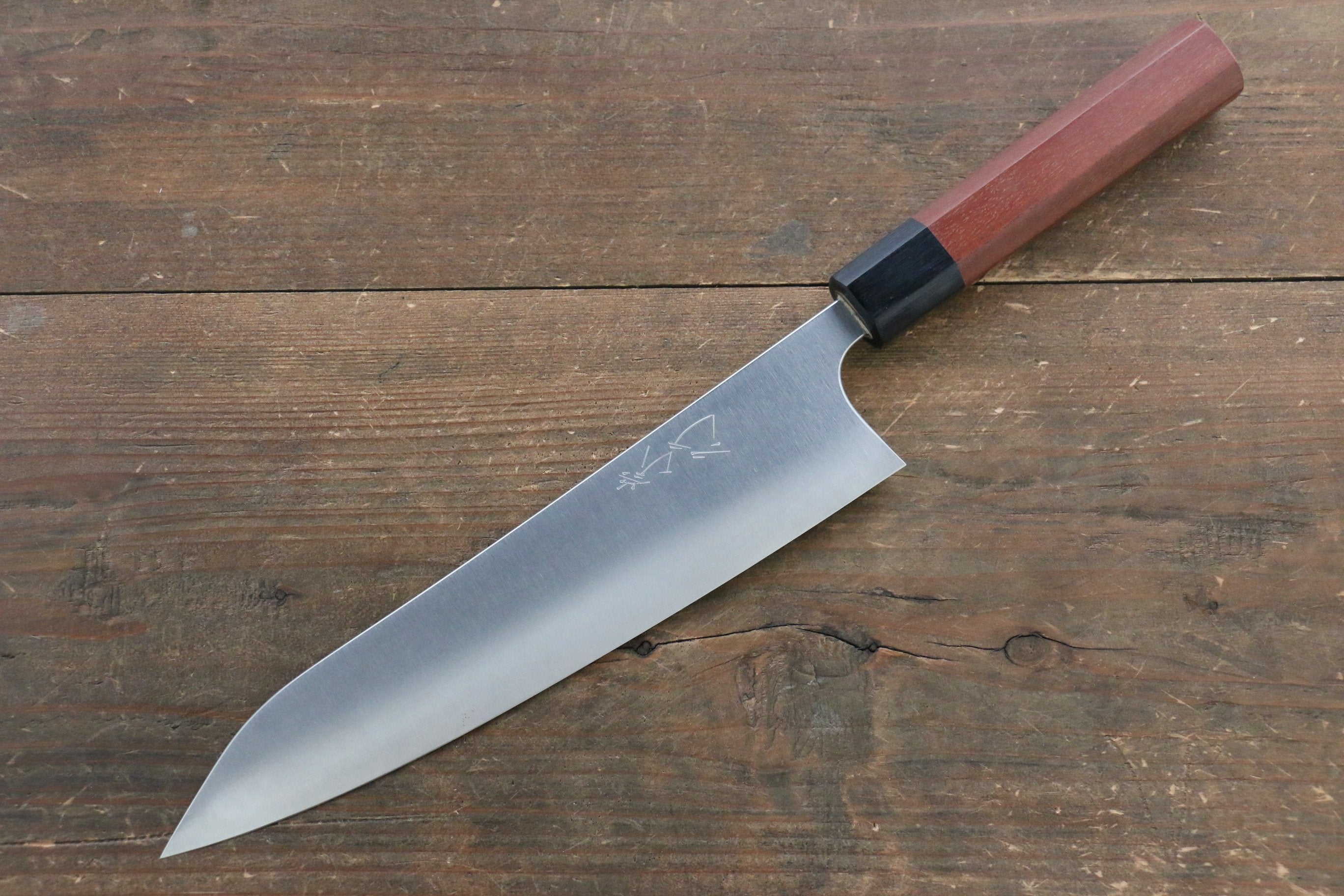 Shibata Takayuki Koutetsu Blue Super Gyuto 210mm Jarrah Handle - Japanny - Best Japanese Knife