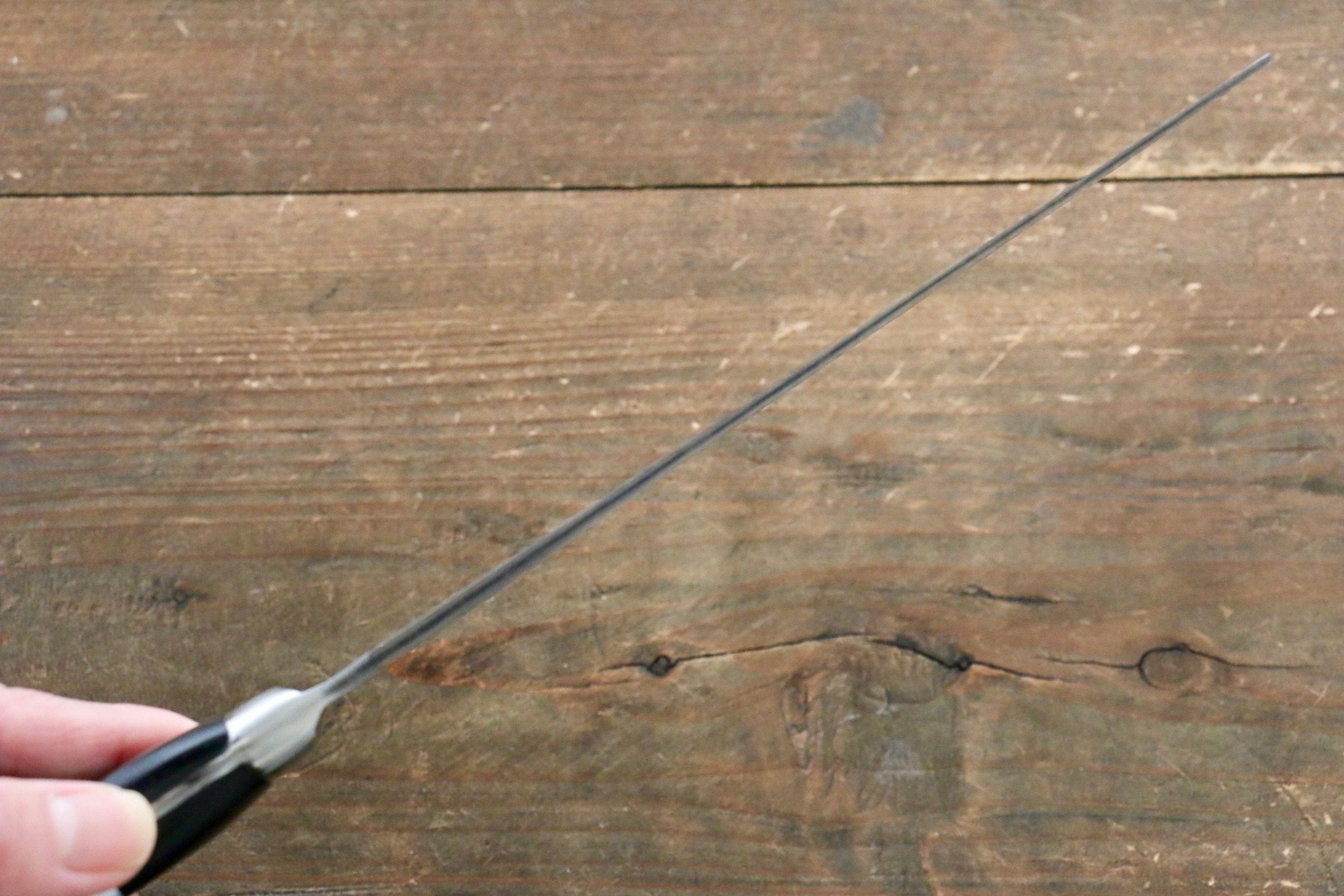 Fujiwara Teruyasu Fujiwara Teruyasu Denka Blue Super Black Finished Nakiri 165mm with Black Pakka wood Handle - Japanny - Best Japanese Knife